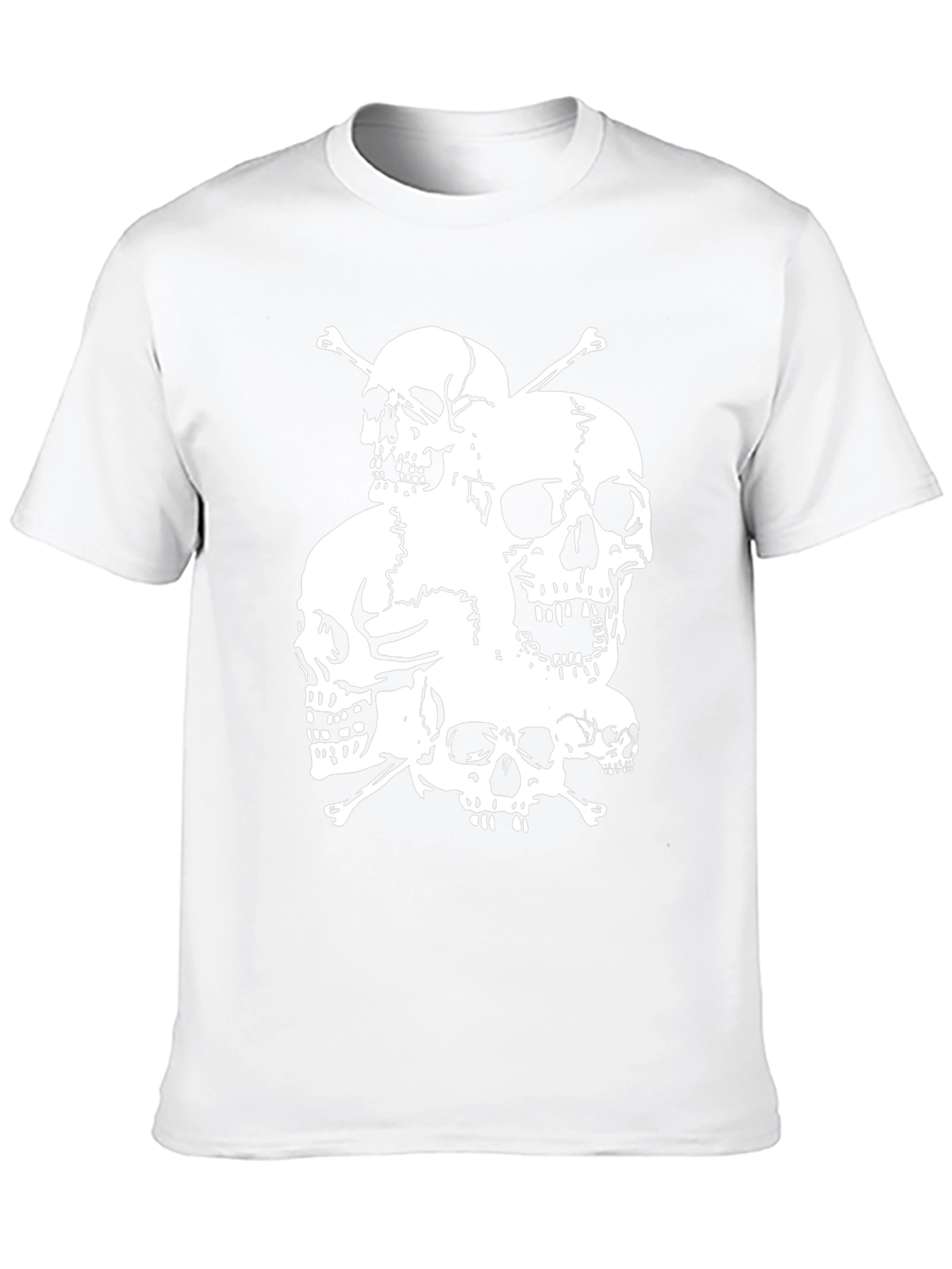 Skull Pile Graphic Tee - Black Cotton T-Shirt