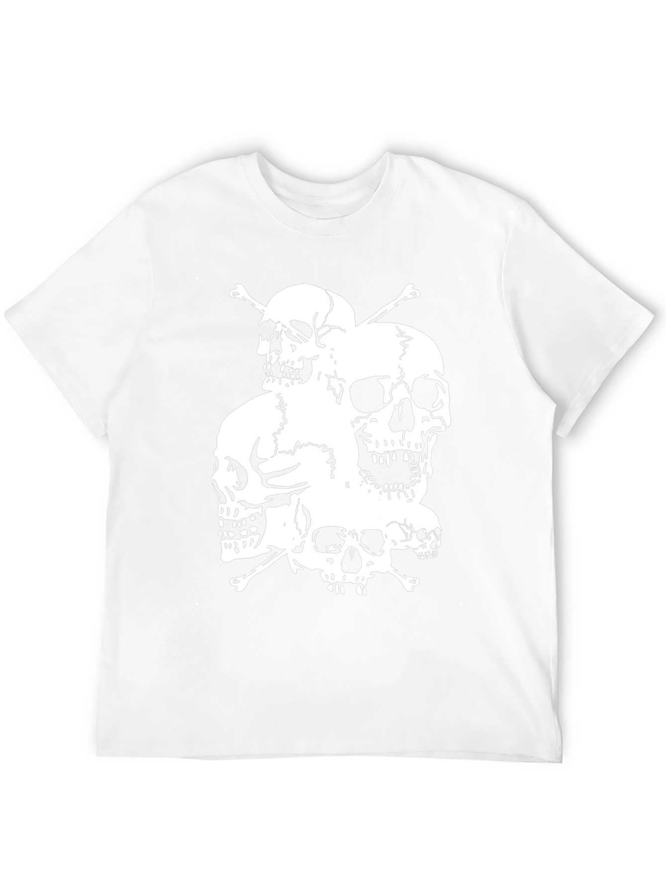 Skull Pile Graphic Tee - Black Cotton T-Shirt