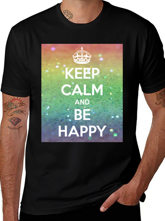 Keep Calm T-Shirt - Rainbow Sparkle Design