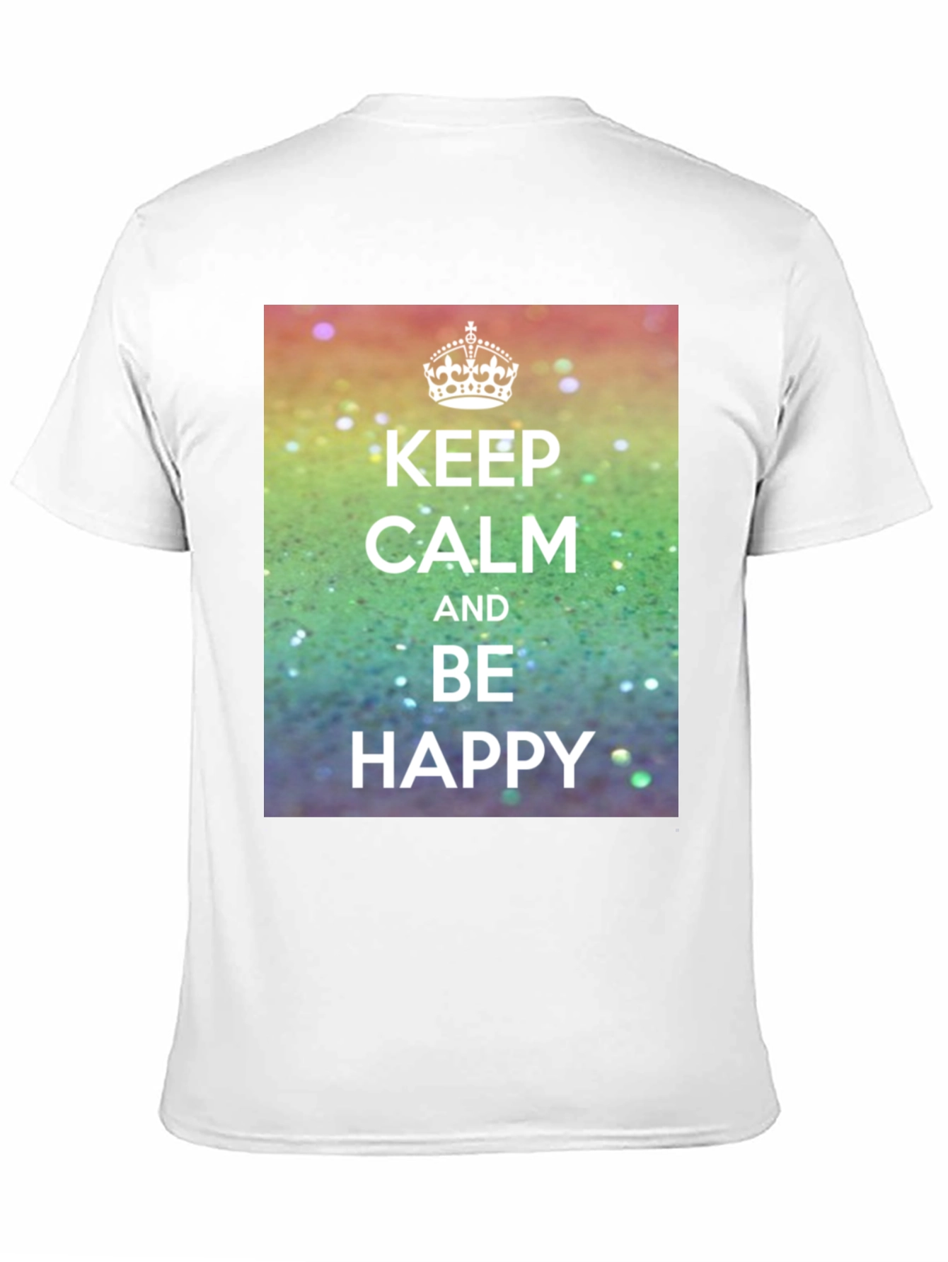 Keep Calm T-Shirt - Rainbow Sparkle Design