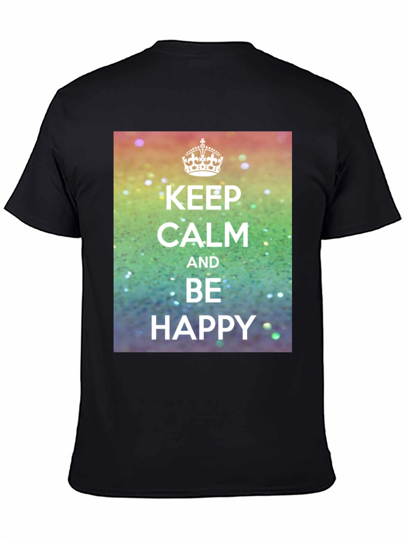 Keep Calm T-Shirt - Rainbow Sparkle Design