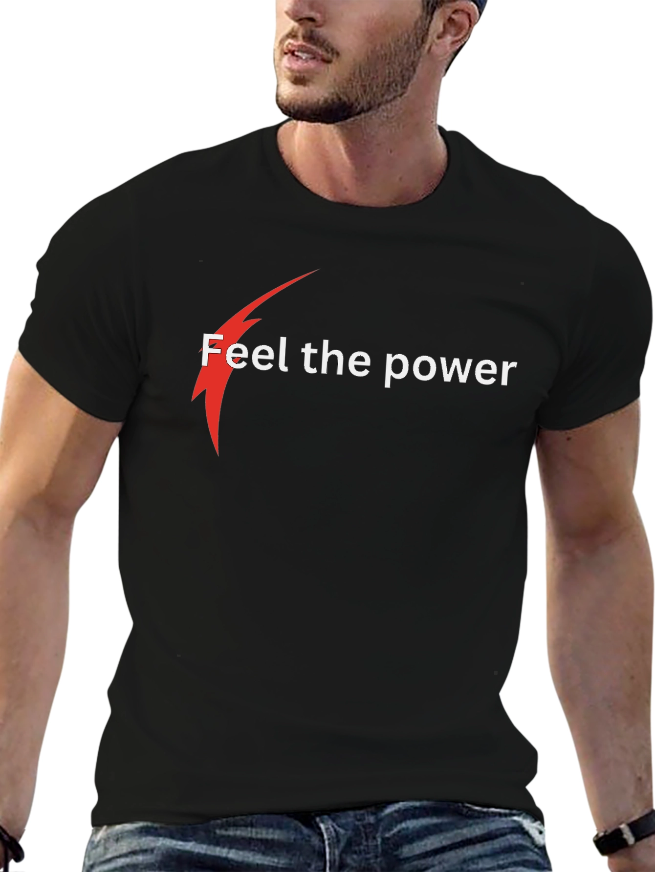 Feel the Power Black T-Shirt