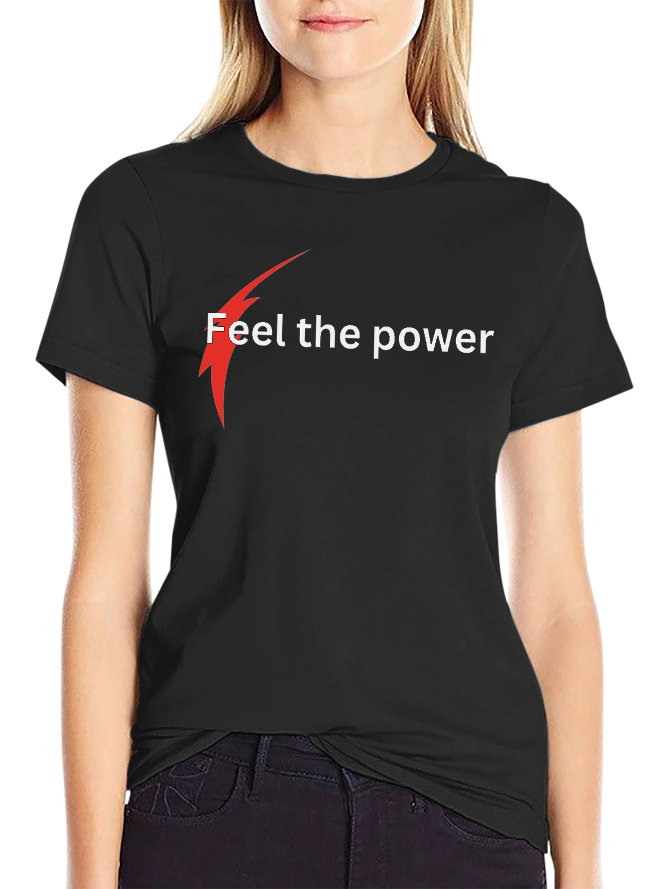 Feel the Power Black T-Shirt