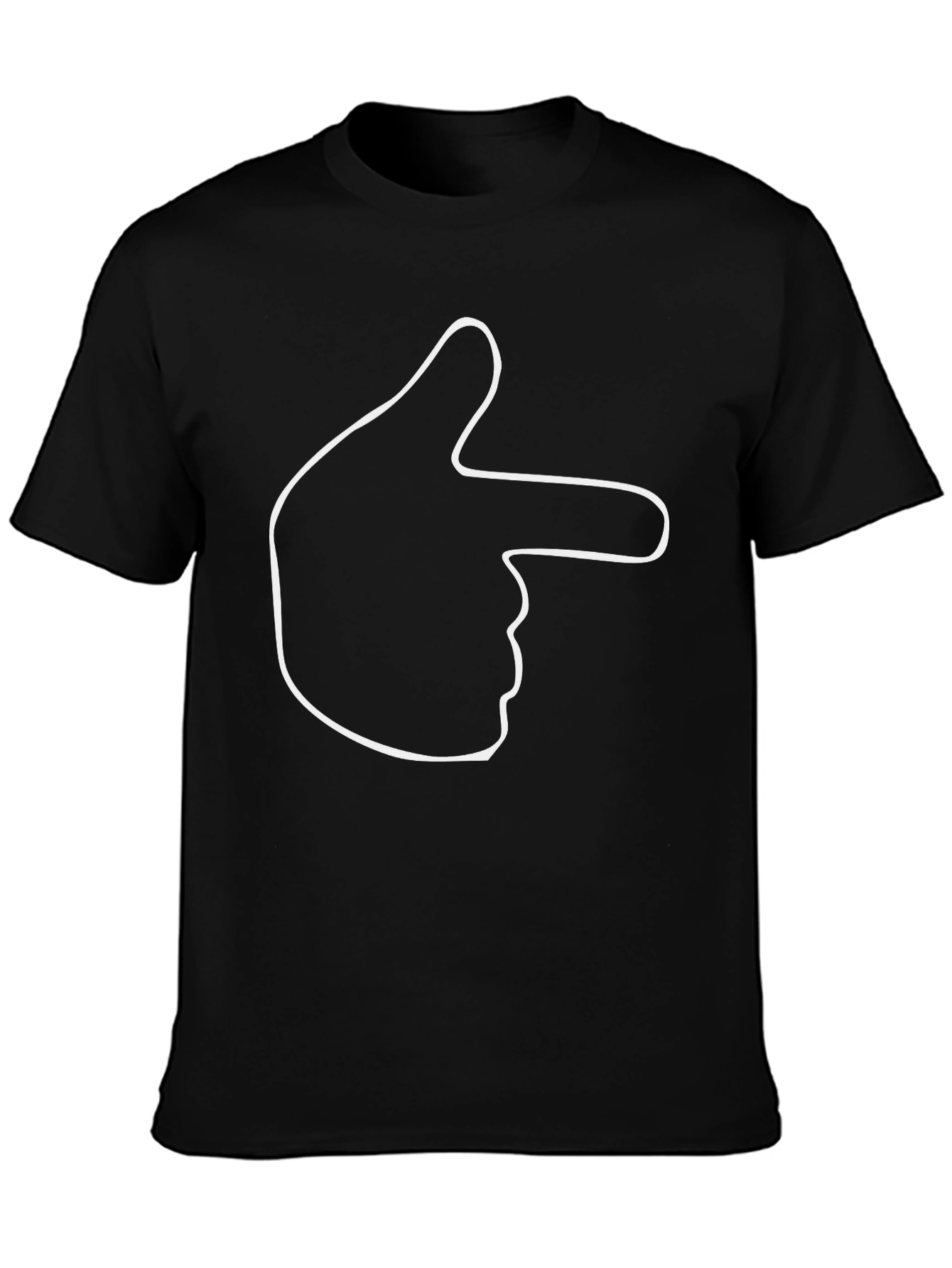 Pointing Finger Graphic Tee - Black
