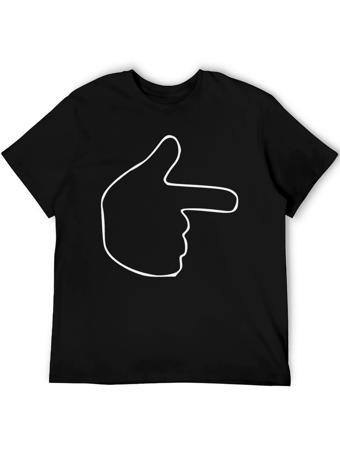 Pointing Finger Graphic Tee - Black