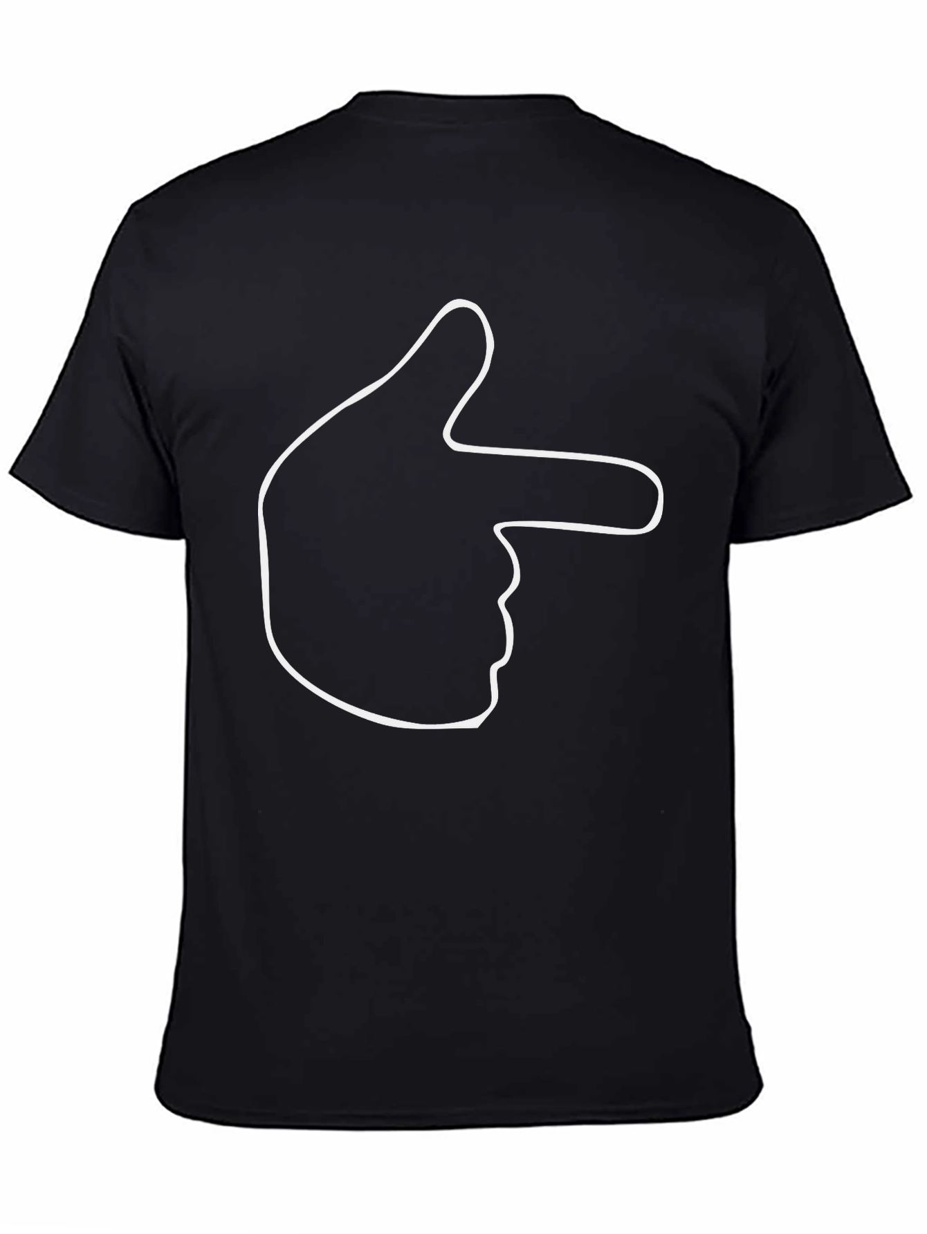 Pointing Finger Graphic Tee - Black