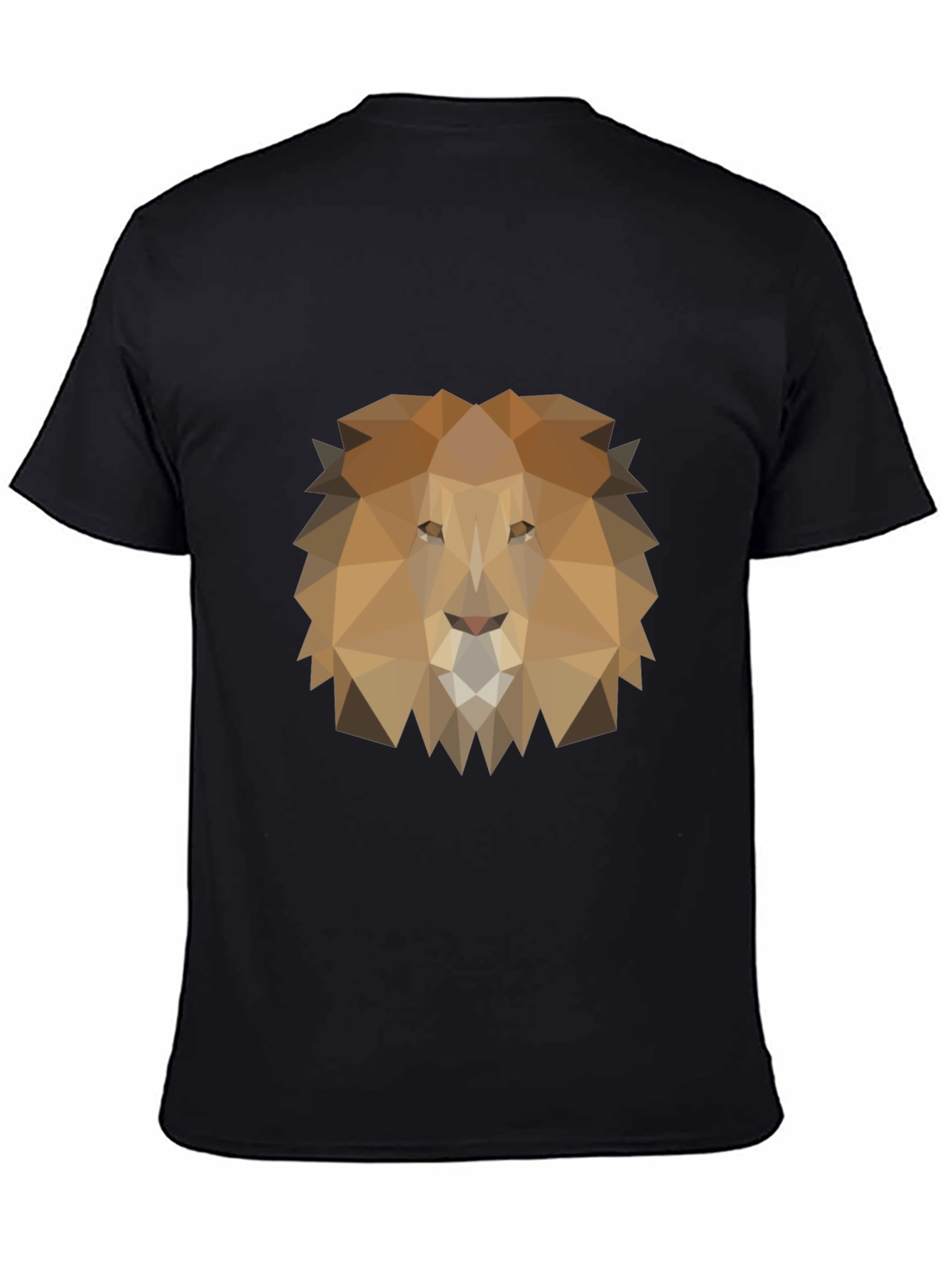 Geometric Lion Graphic Tee - Modern Style