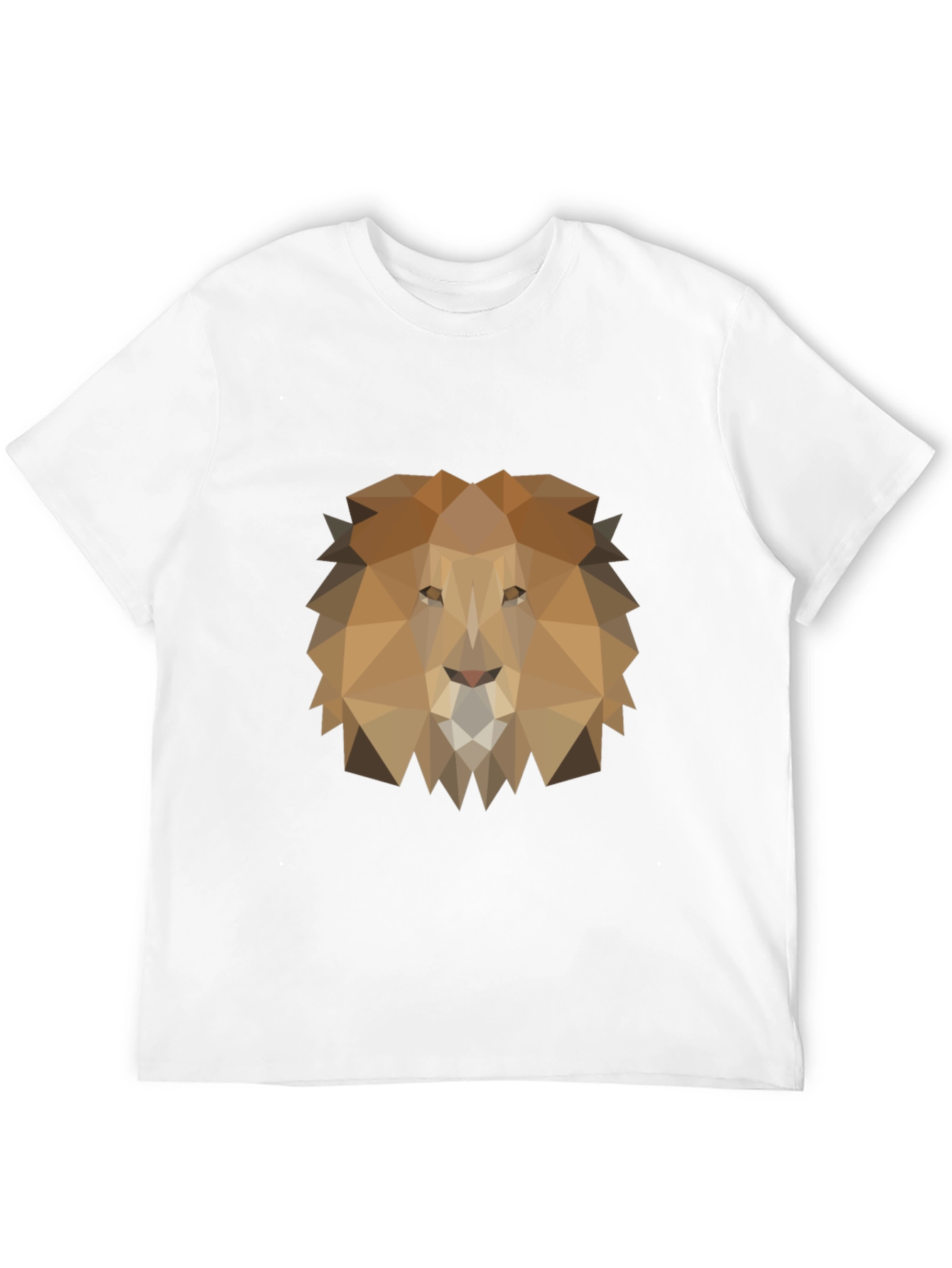 Geometric Lion Graphic Tee - Modern Style