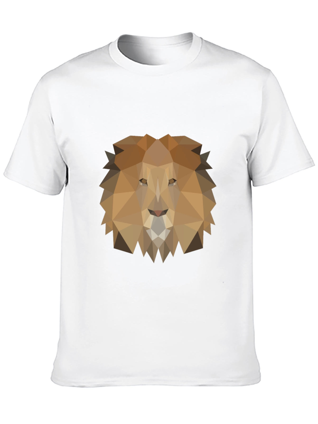 Geometric Lion Graphic Tee - Modern Style
