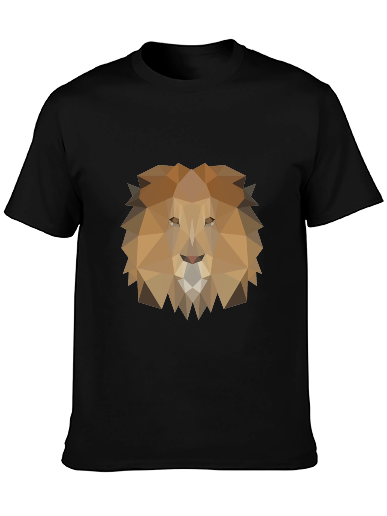 Geometric Lion Graphic Tee - Modern Style