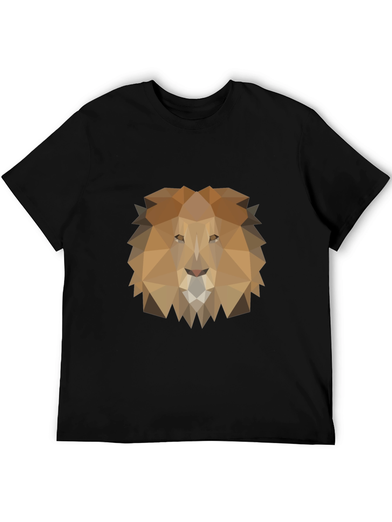 Geometric Lion Graphic Tee - Modern Style