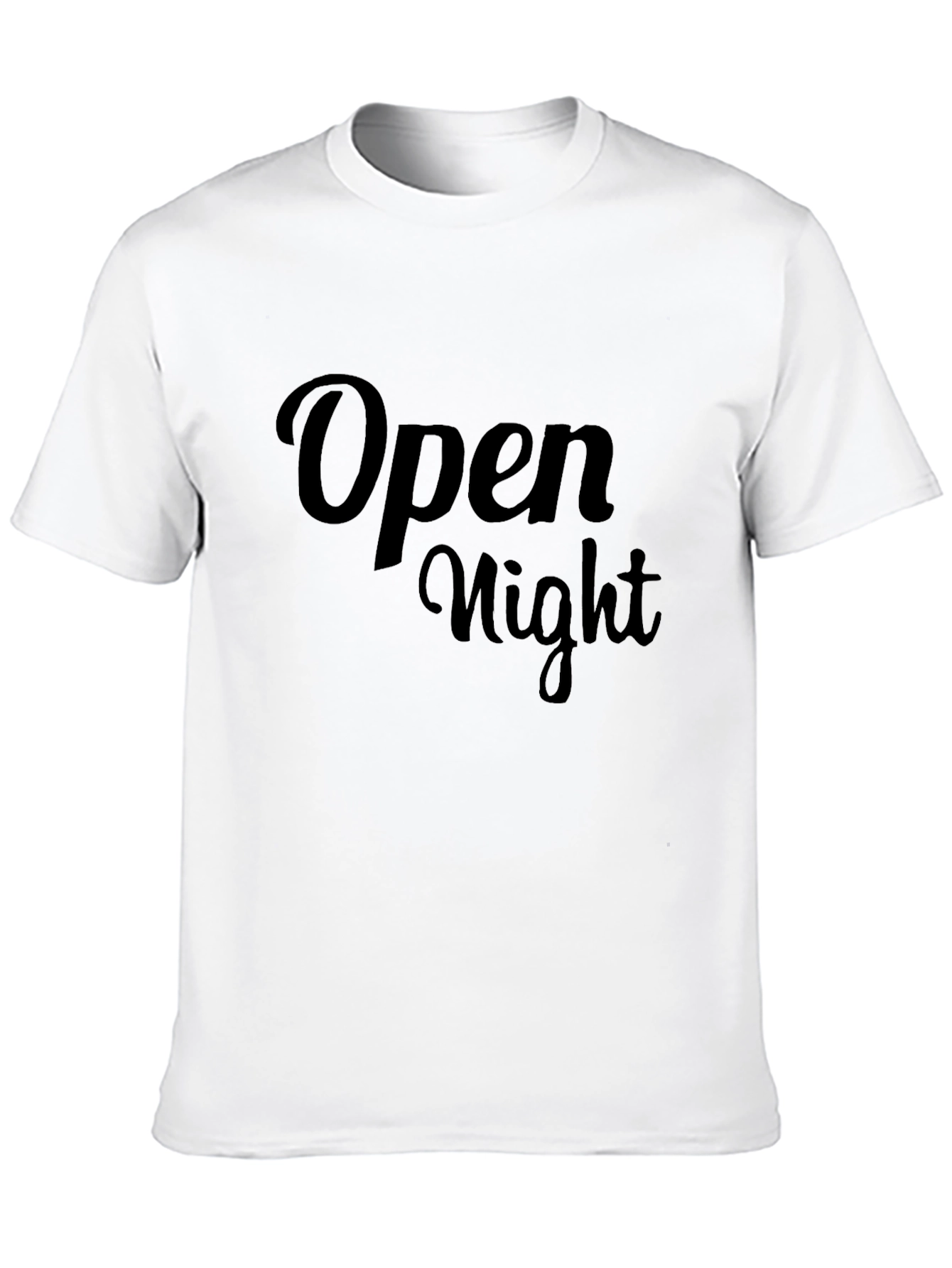 Open Night Black Cotton T-Shirt