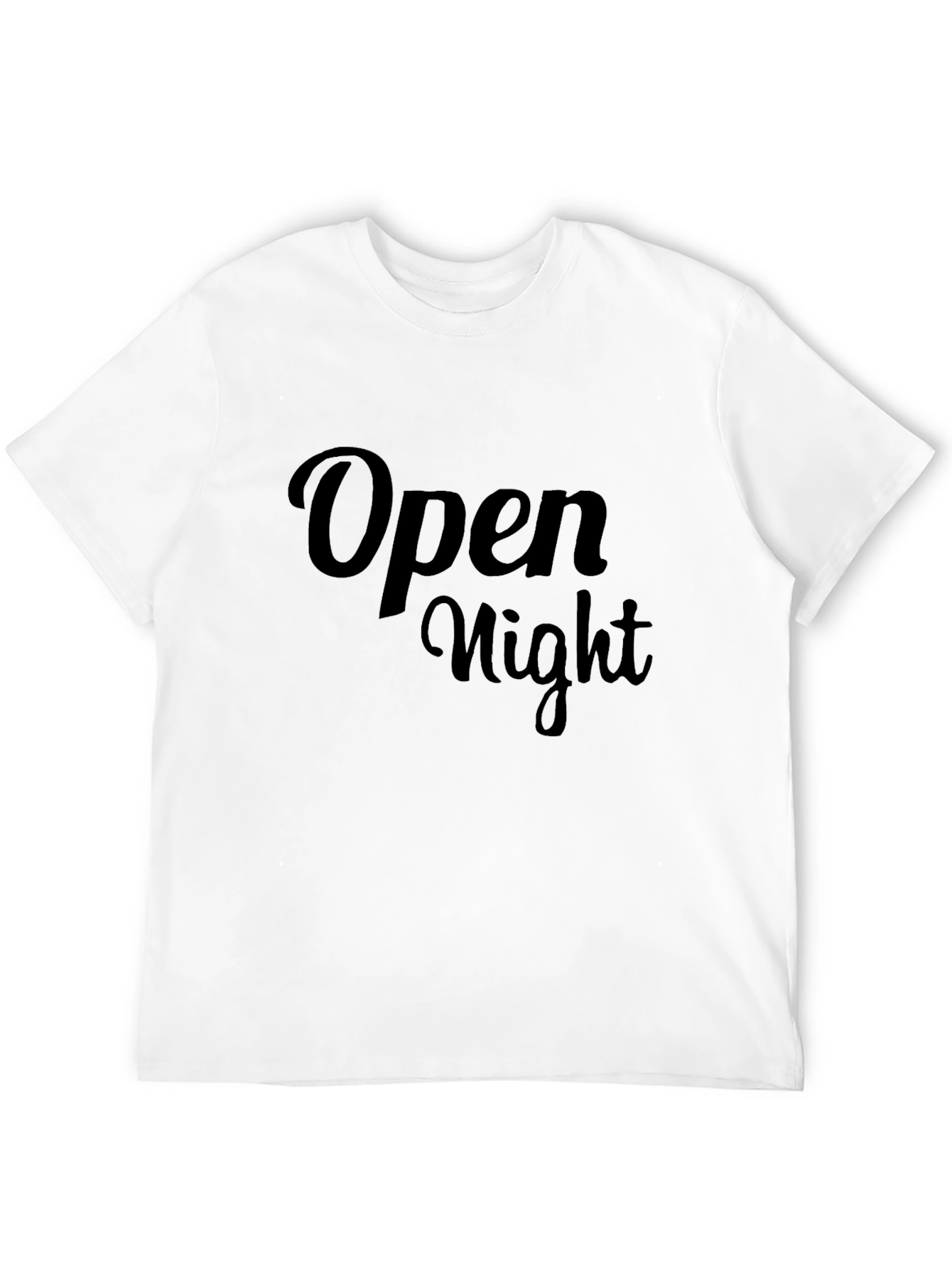 Open Night Black Cotton T-Shirt