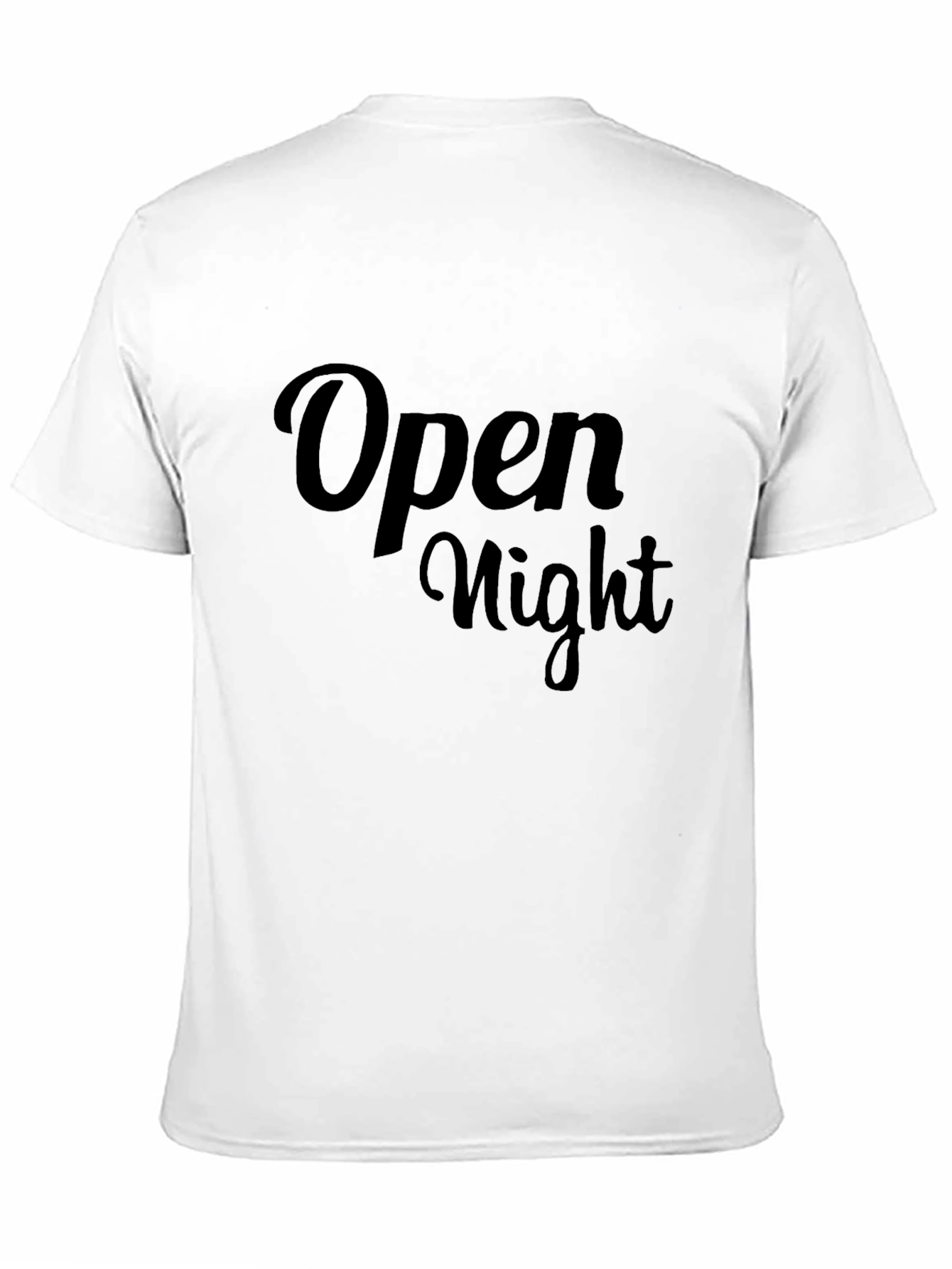 Open Night Black Cotton T-Shirt