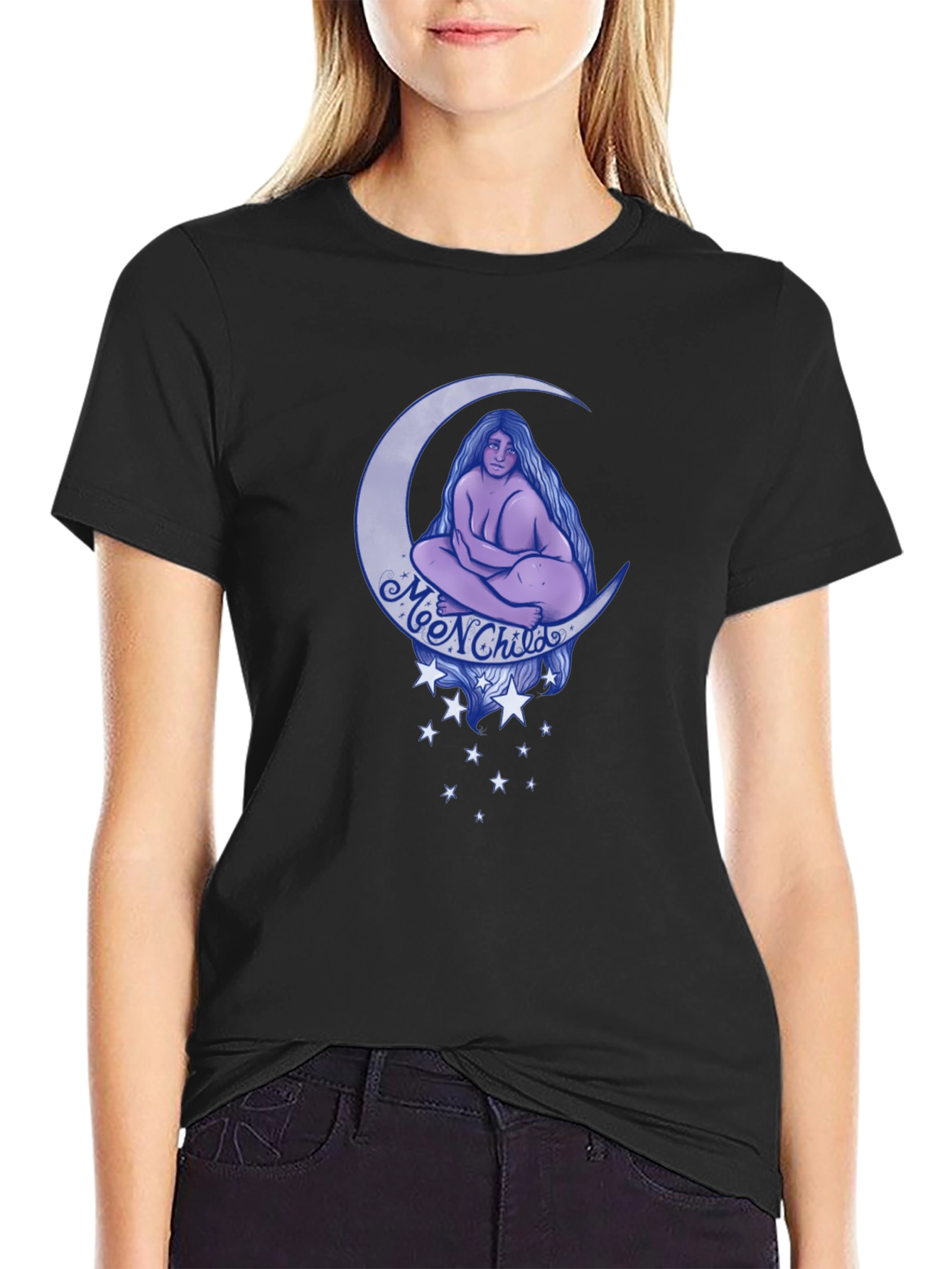 Moon Child Graphic Print T-Shirt