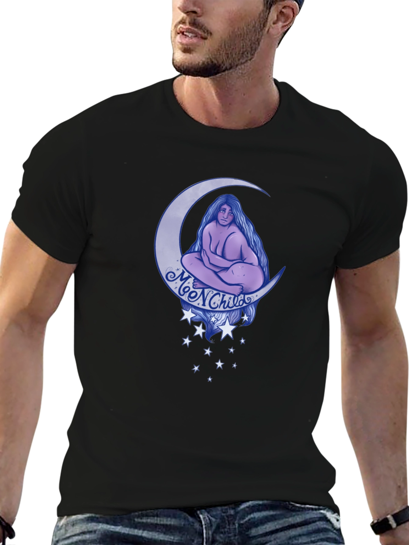 Moon Child Graphic Print T-Shirt