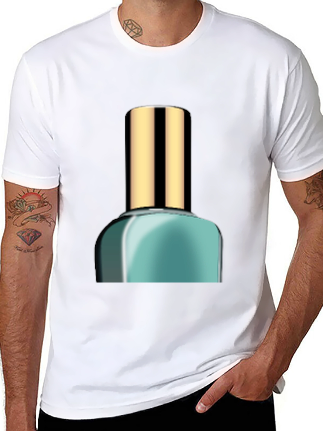 Trendy Nail Polish Graphic Tee - Modern Style