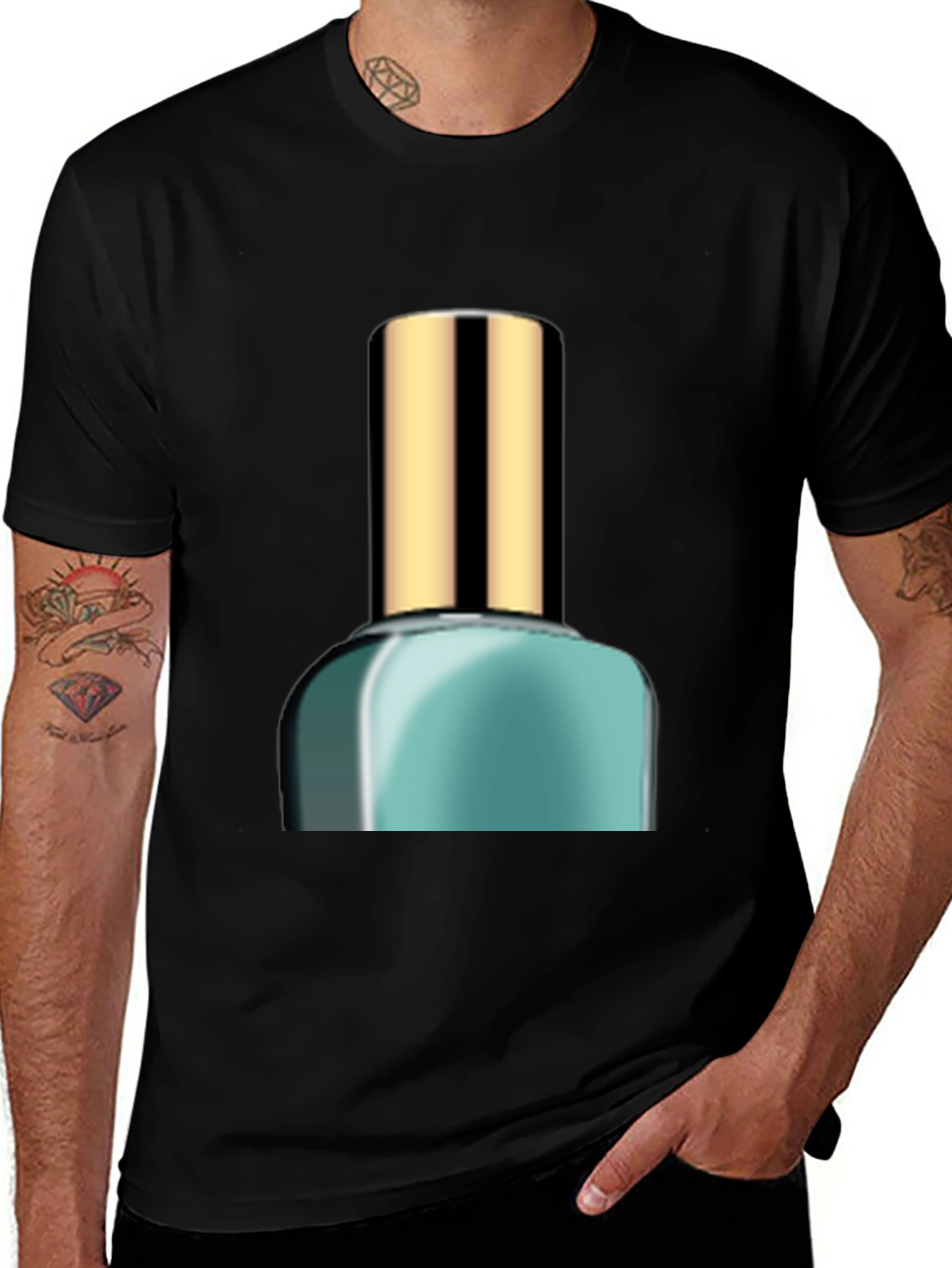 Trendy Nail Polish Graphic Tee - Modern Style