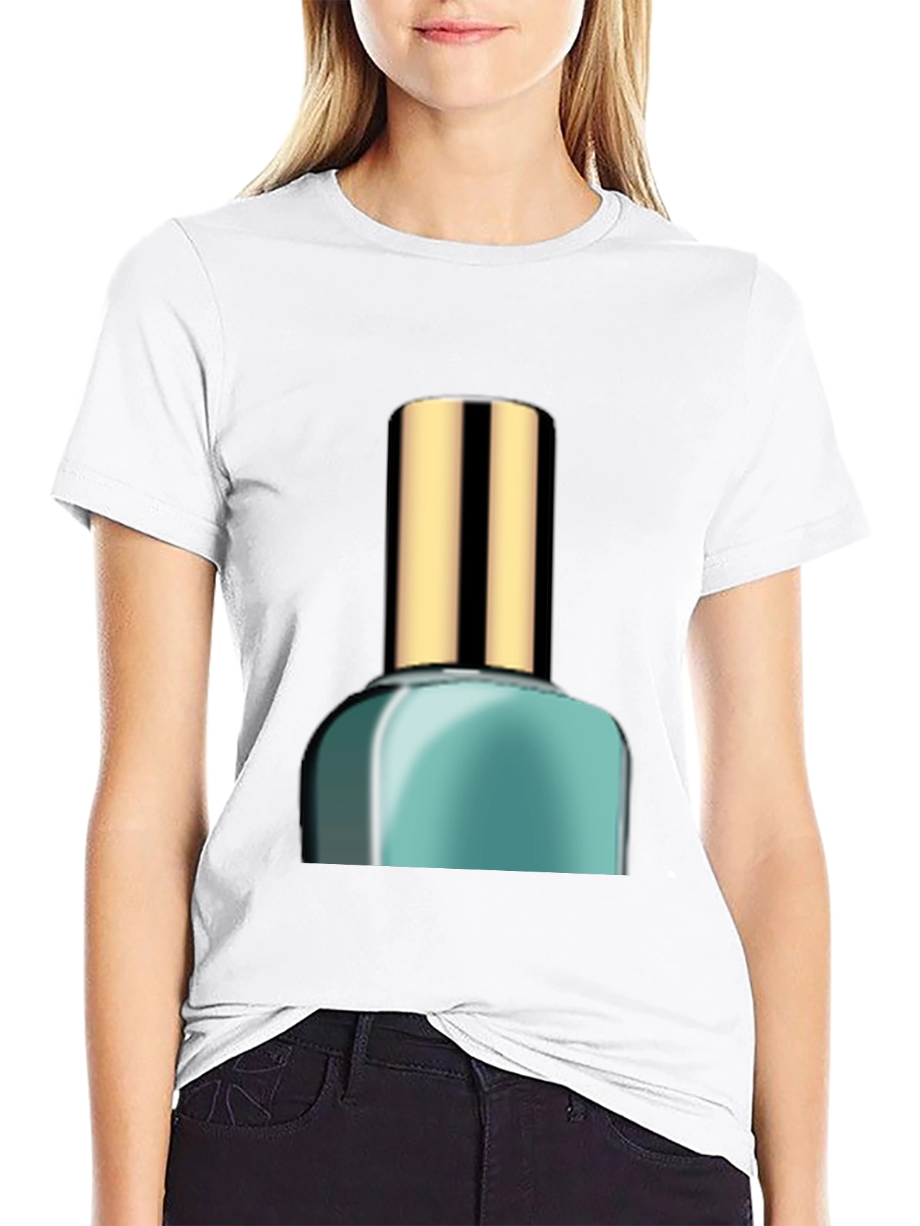 Trendy Nail Polish Graphic Tee - Modern Style