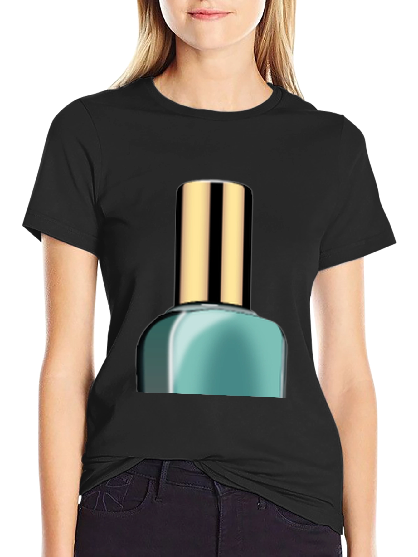 Trendy Nail Polish Graphic Tee - Modern Style