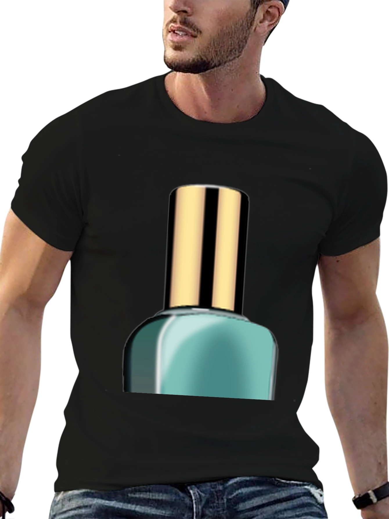 Trendy Nail Polish Graphic Tee - Modern Style