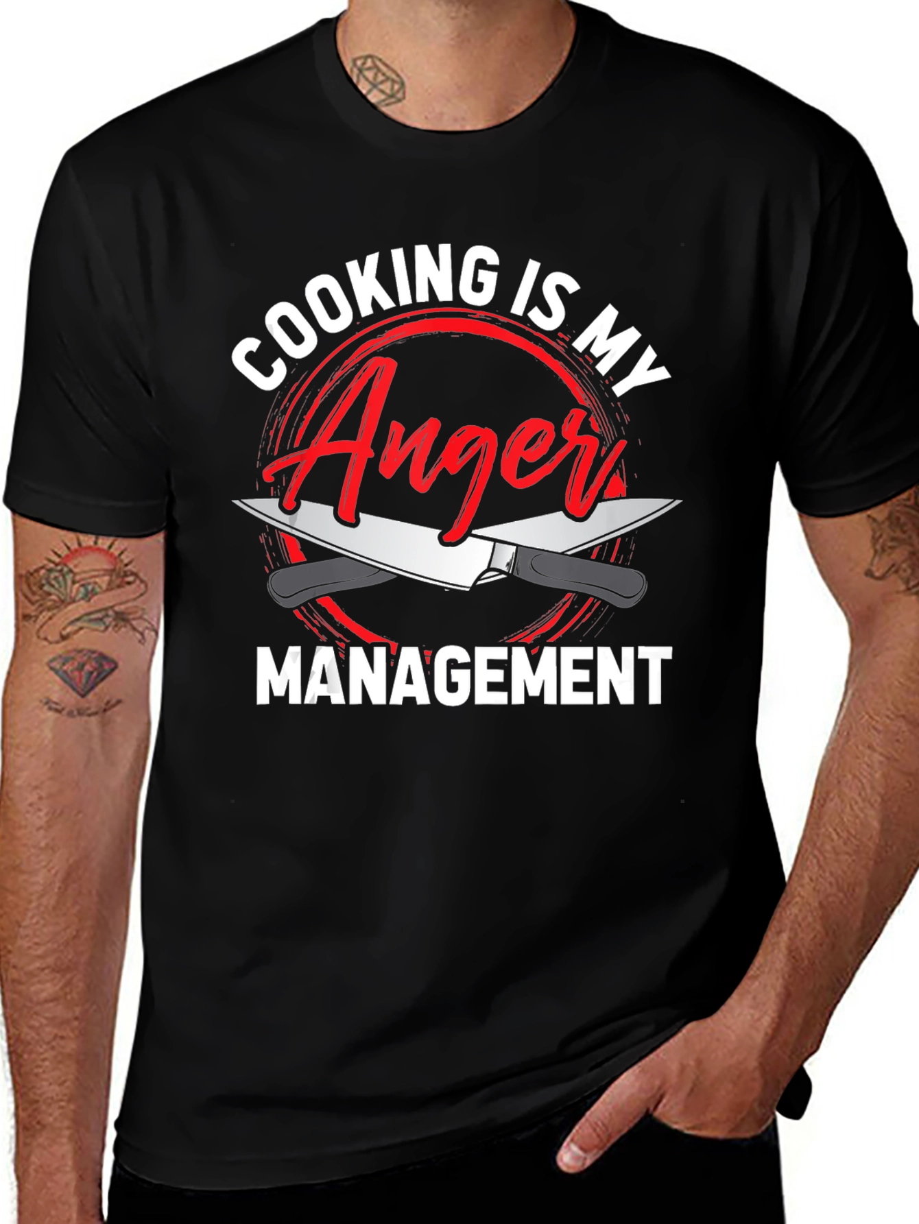 Cooking is My Anger Management Funny Chef T-Shirt