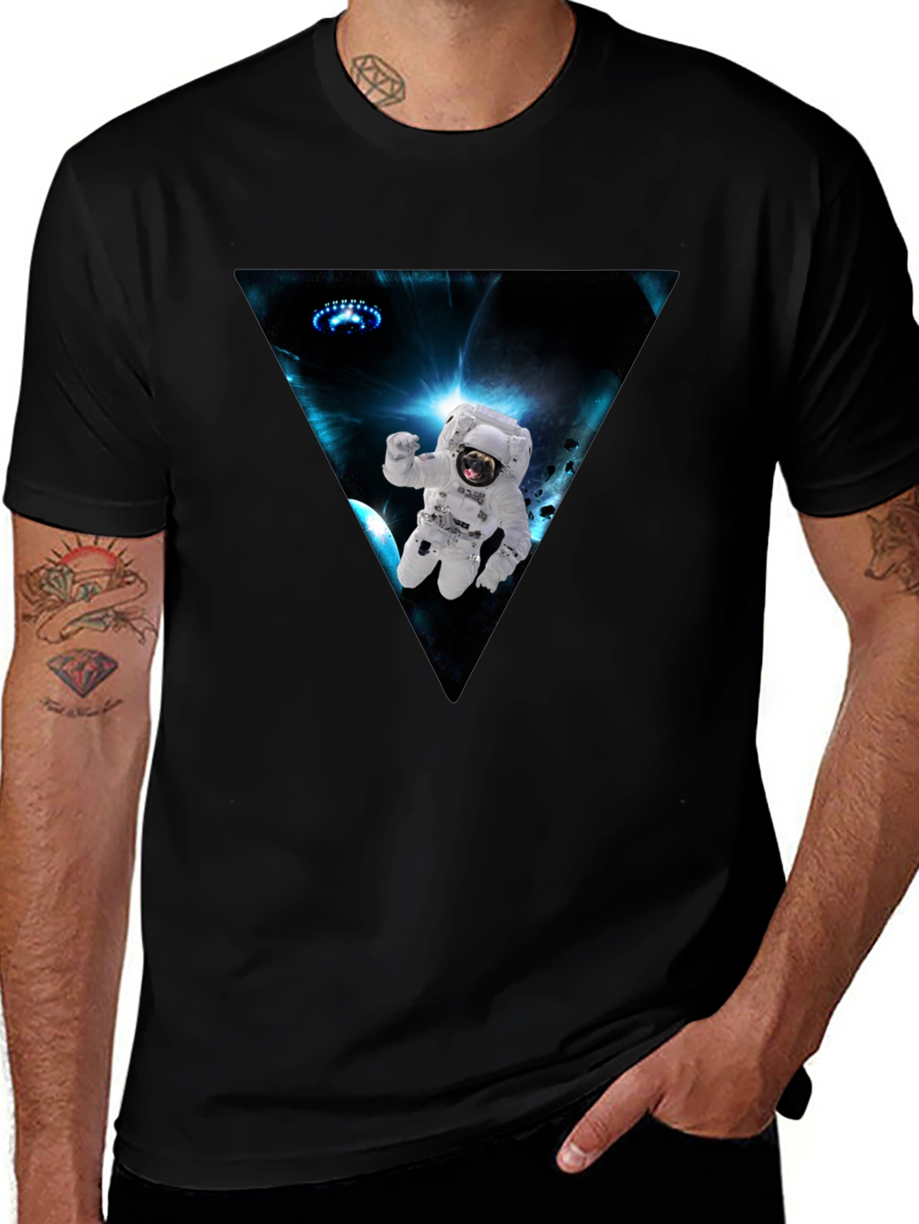 Astronaut in Space Graphic Tee