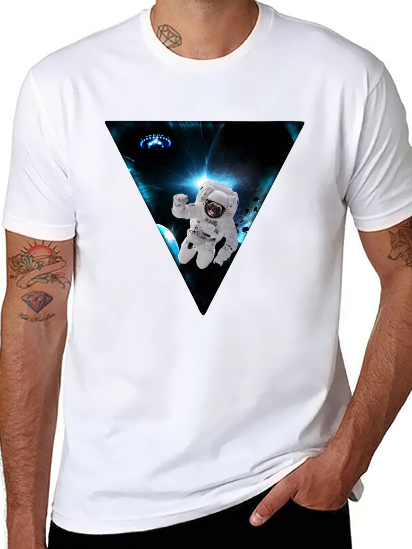 Astronaut in Space Graphic Tee