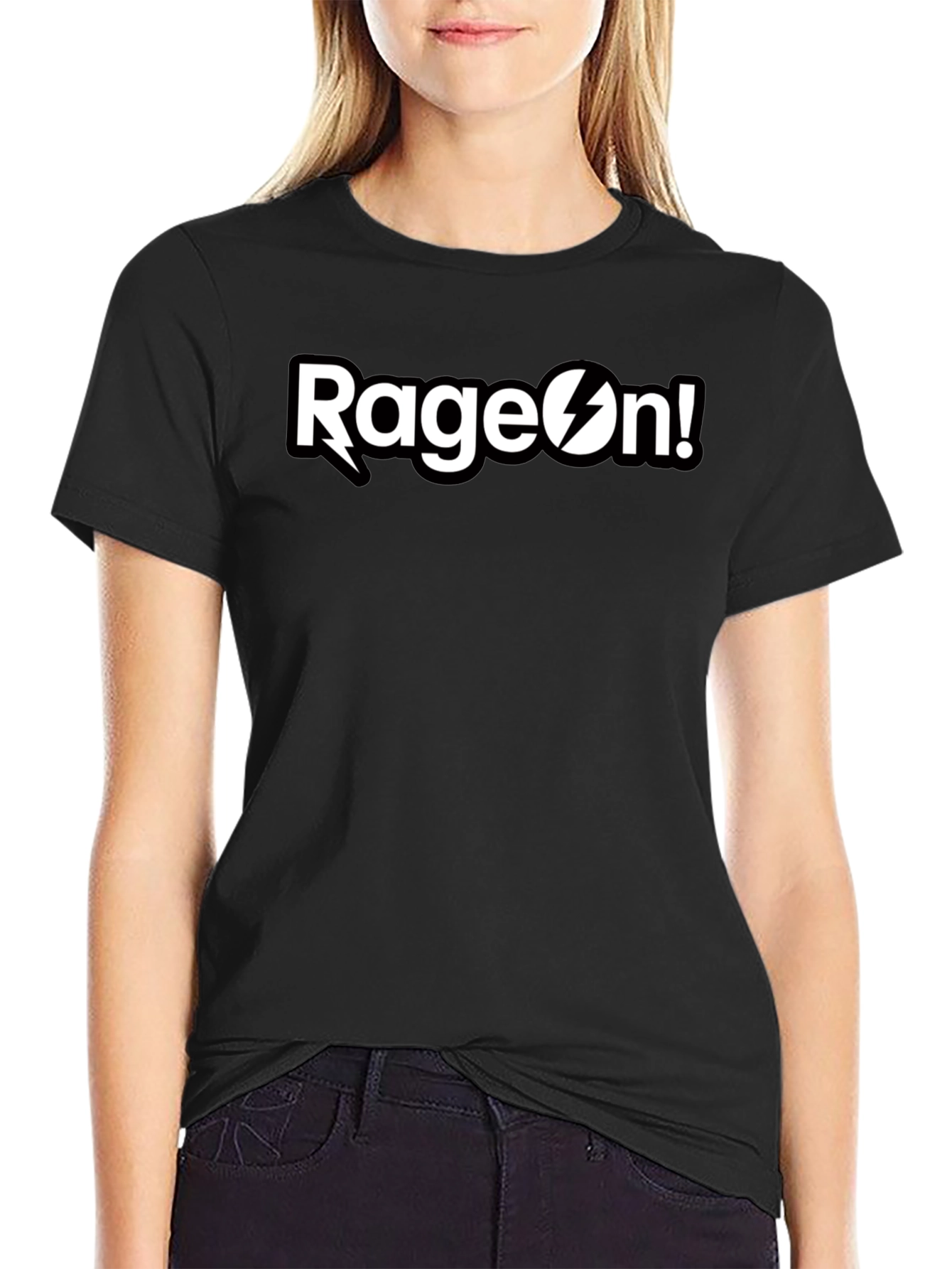 RageOn! Black Graphic Tee - Mens Short Sleeve