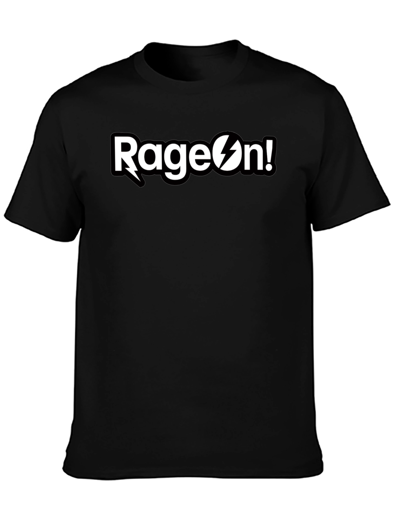 RageOn! Black Graphic Tee - Mens Short Sleeve