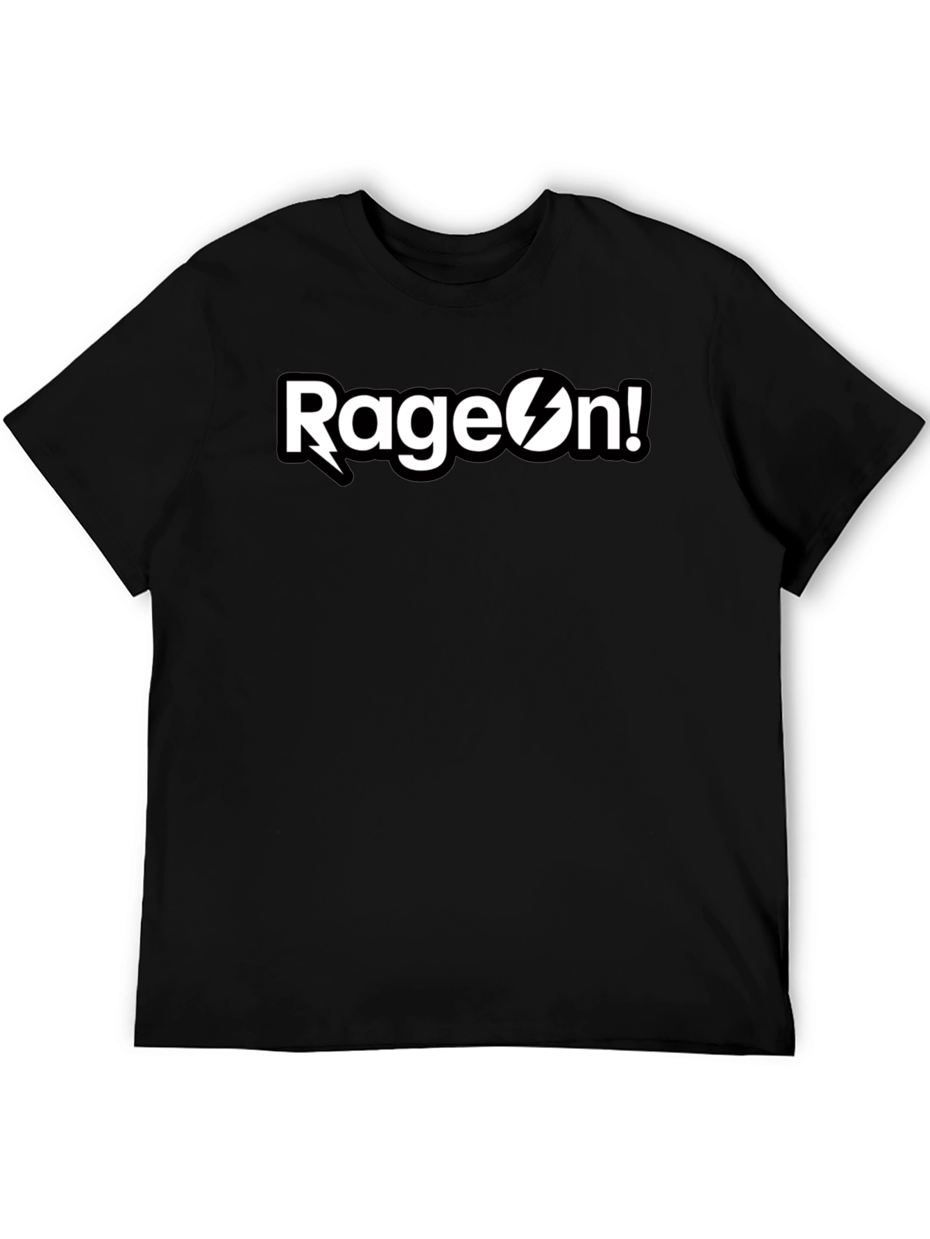 RageOn! Black Graphic Tee - Mens Short Sleeve