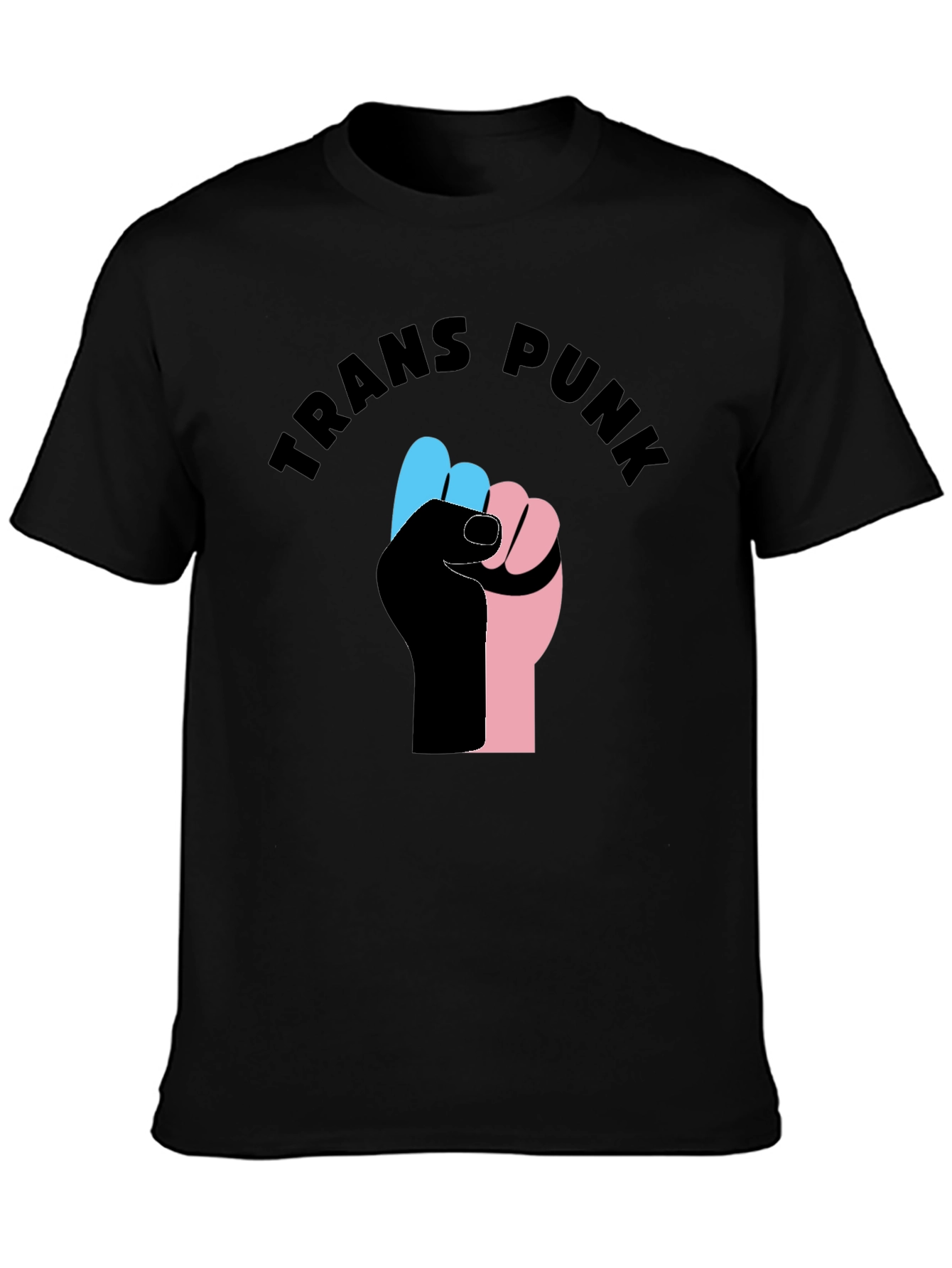 Trans Punk Fist T-Shirt - Black