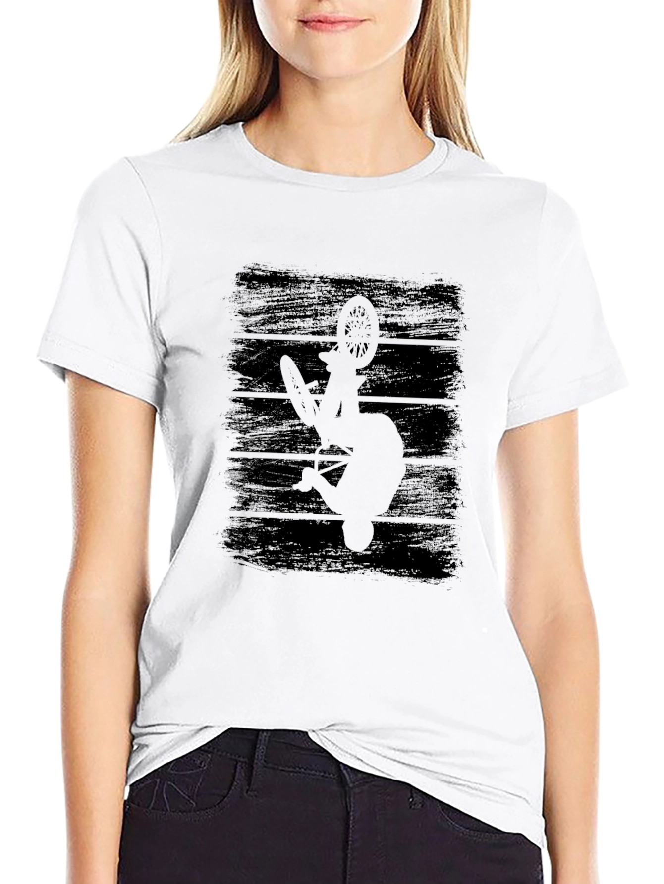 Black BMX Rider Graphic Tee