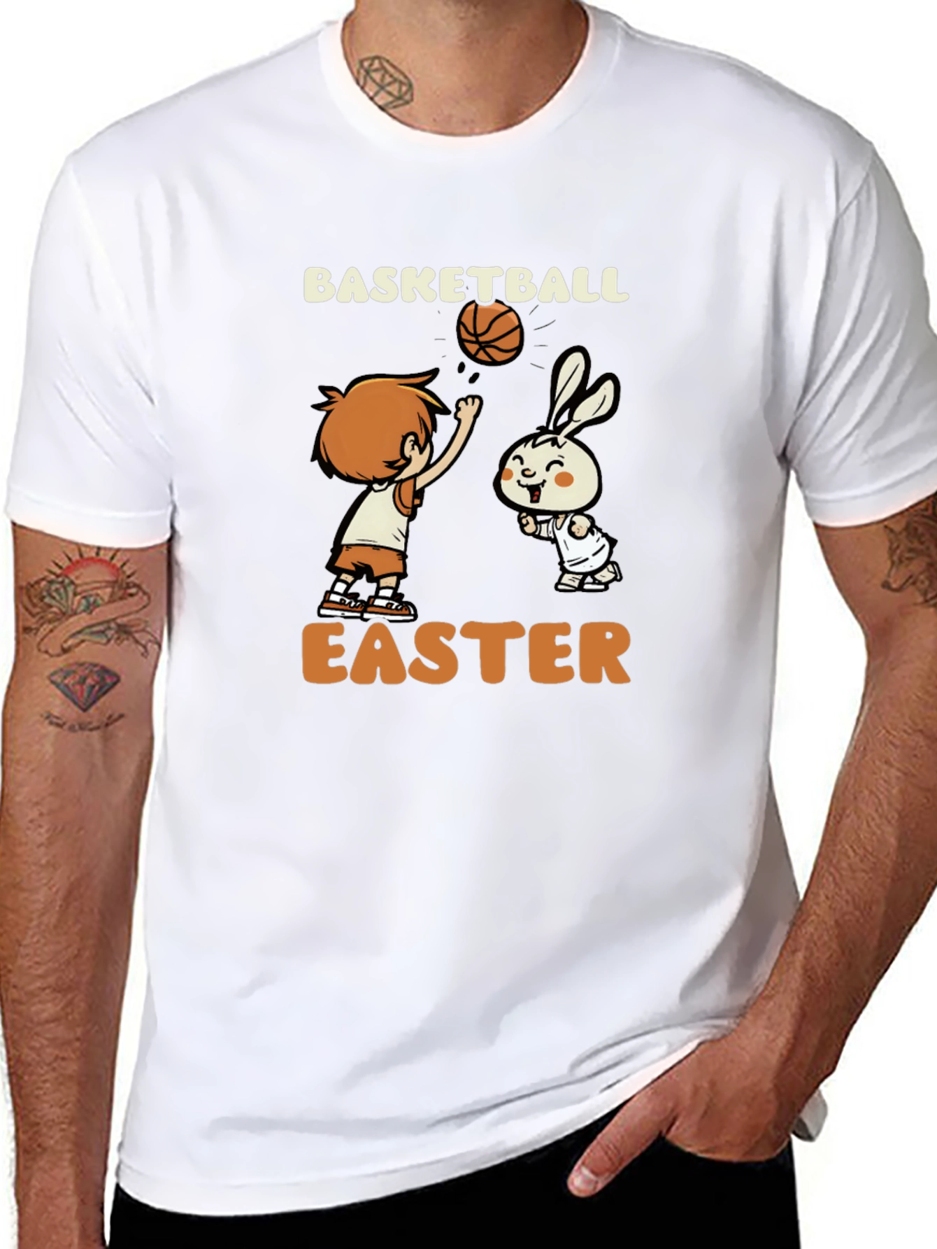 Basketball Easter Graphic Tee