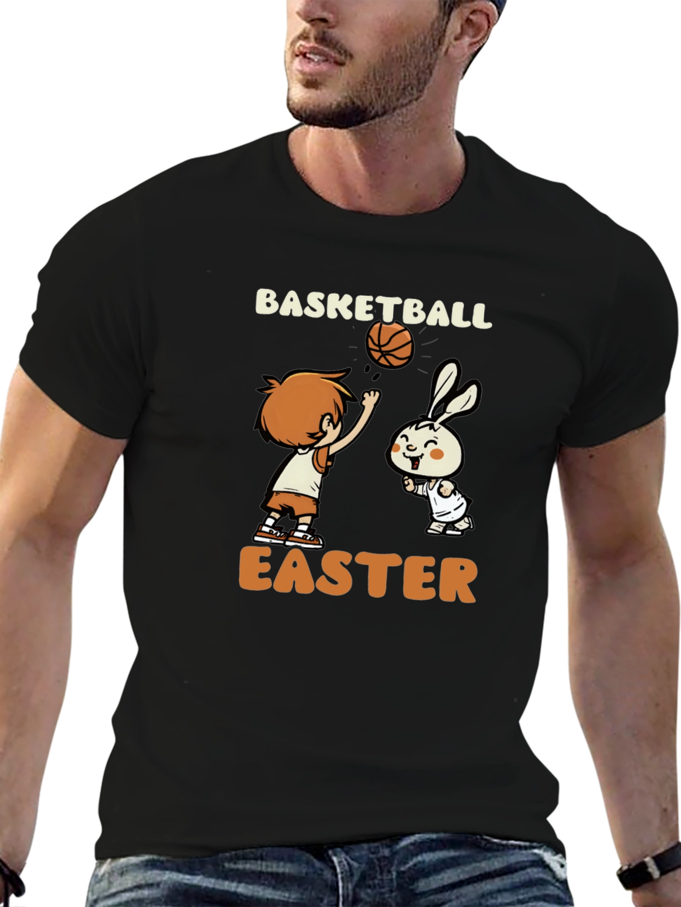 Basketball Easter Graphic Tee