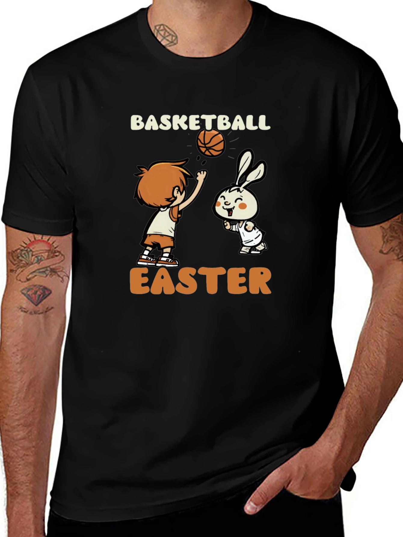 Basketball Easter Graphic Tee