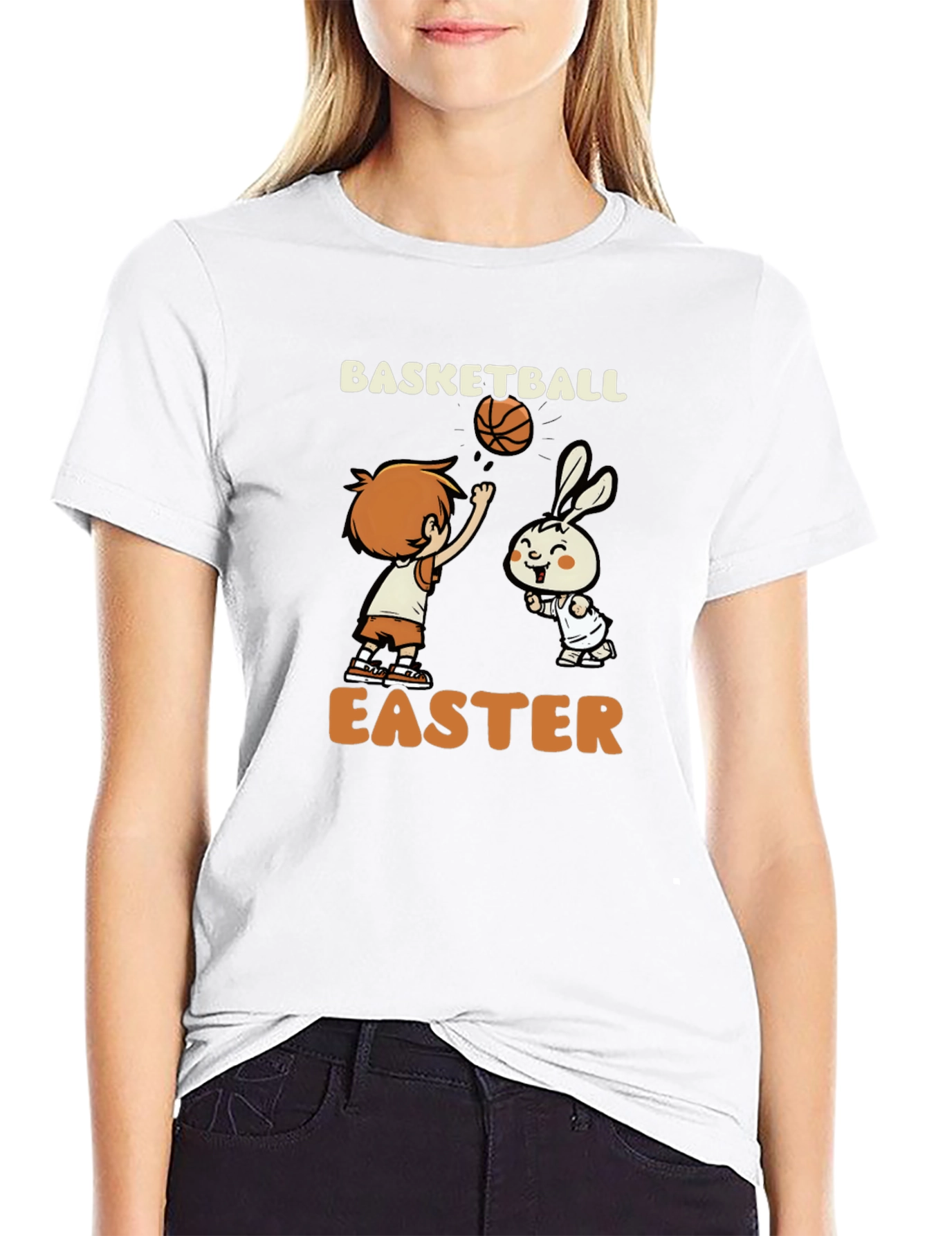 Basketball Easter Graphic Tee