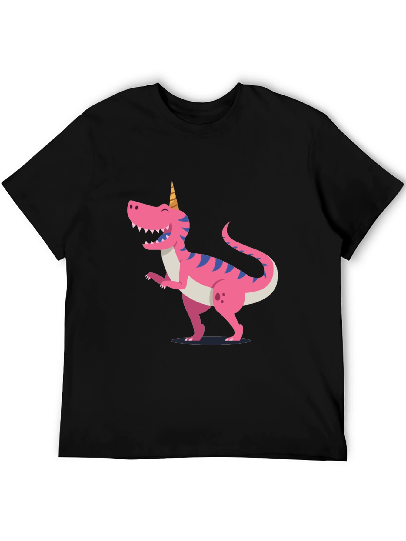 Dino-Unicorn T-Shirt - Black Cotton Tee