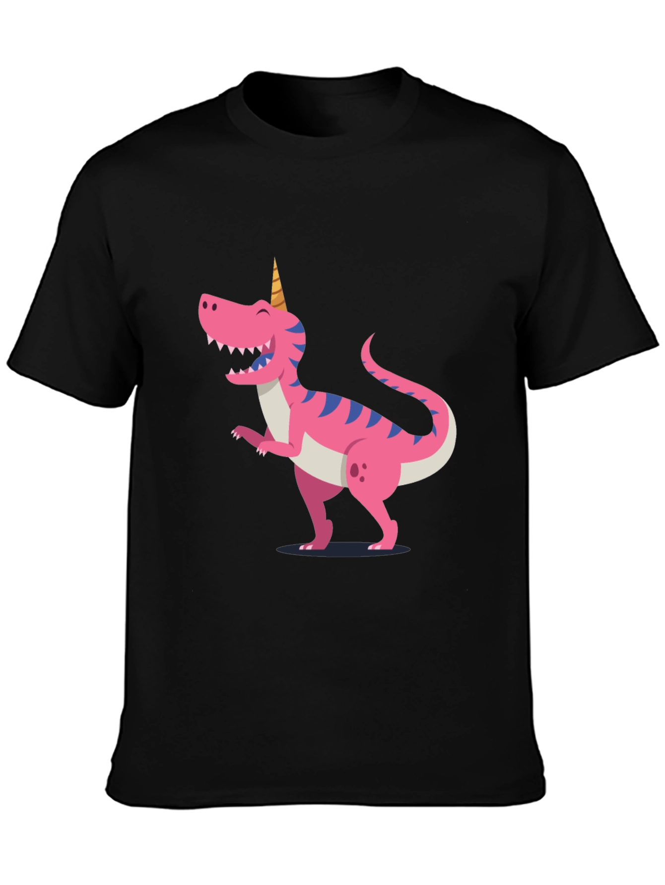 Dino-Unicorn T-Shirt - Black Cotton Tee