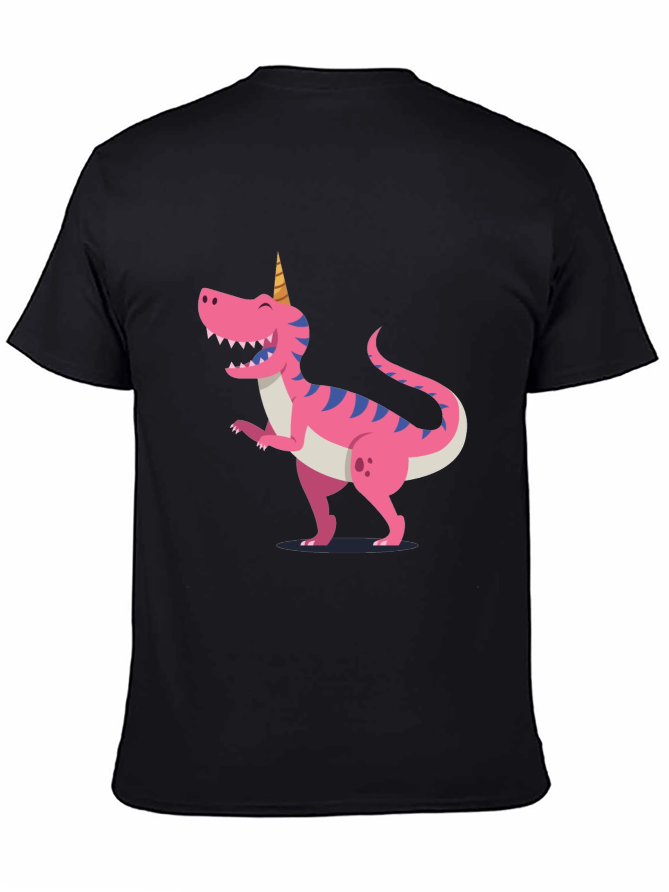 Dino-Unicorn T-Shirt - Black Cotton Tee