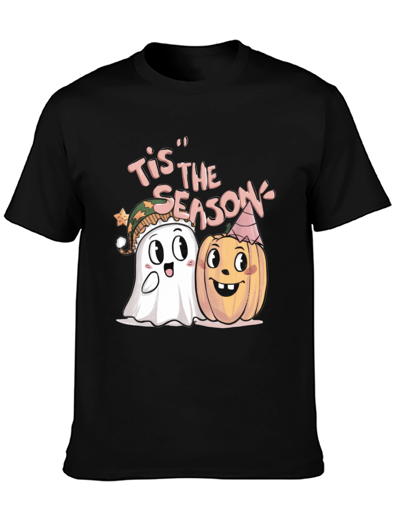 Tis the Season Halloween Ghost & Pumpkin T-Shirt