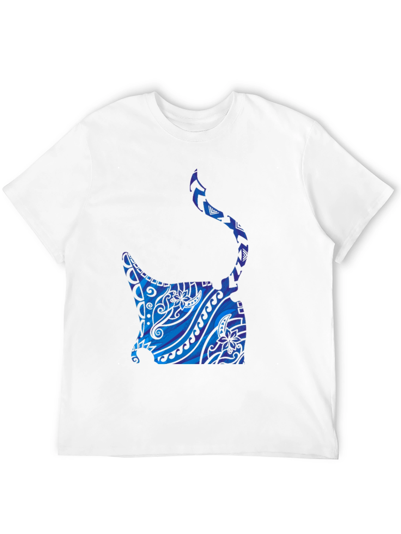 Tribal Manta Ray Graphic Tee - Black T-Shirt