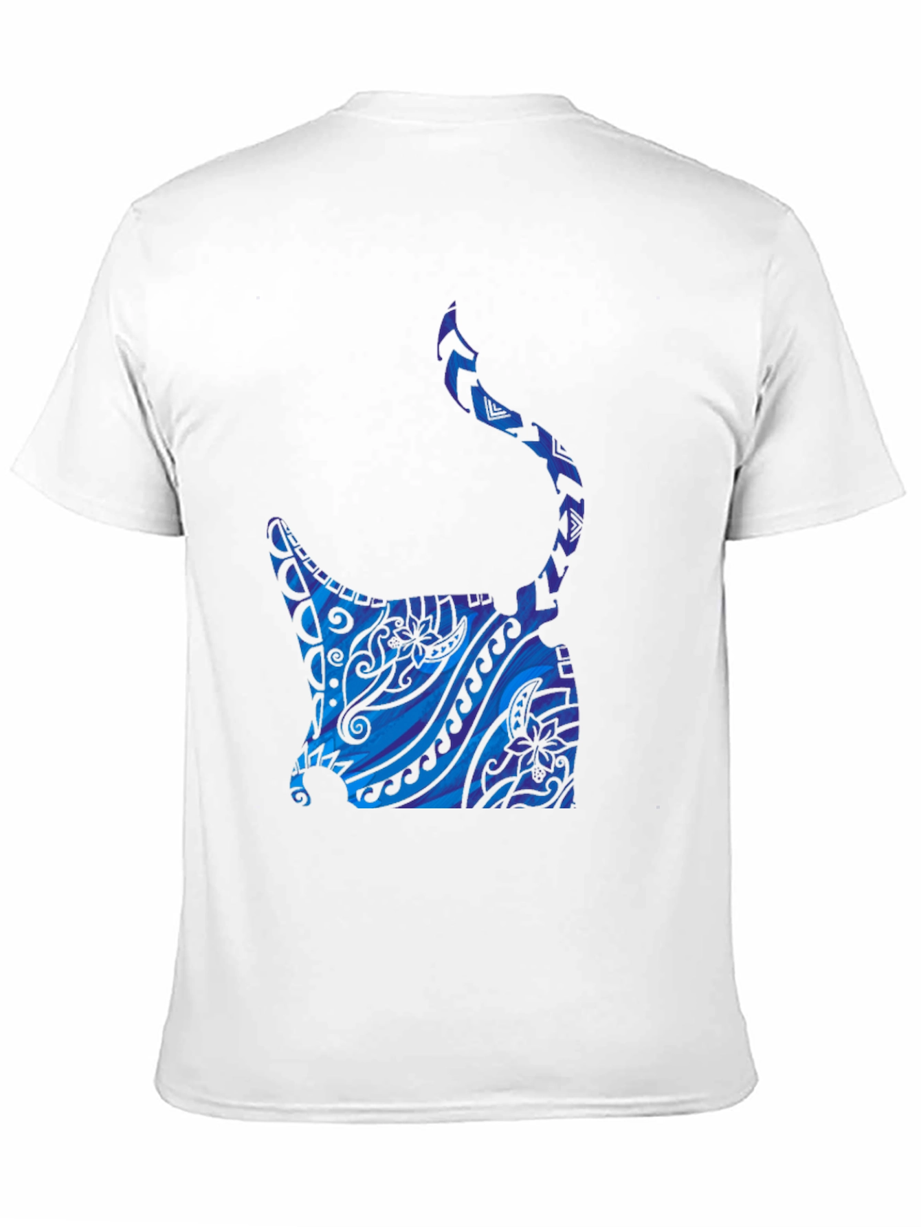 Tribal Manta Ray Graphic Tee - Black T-Shirt
