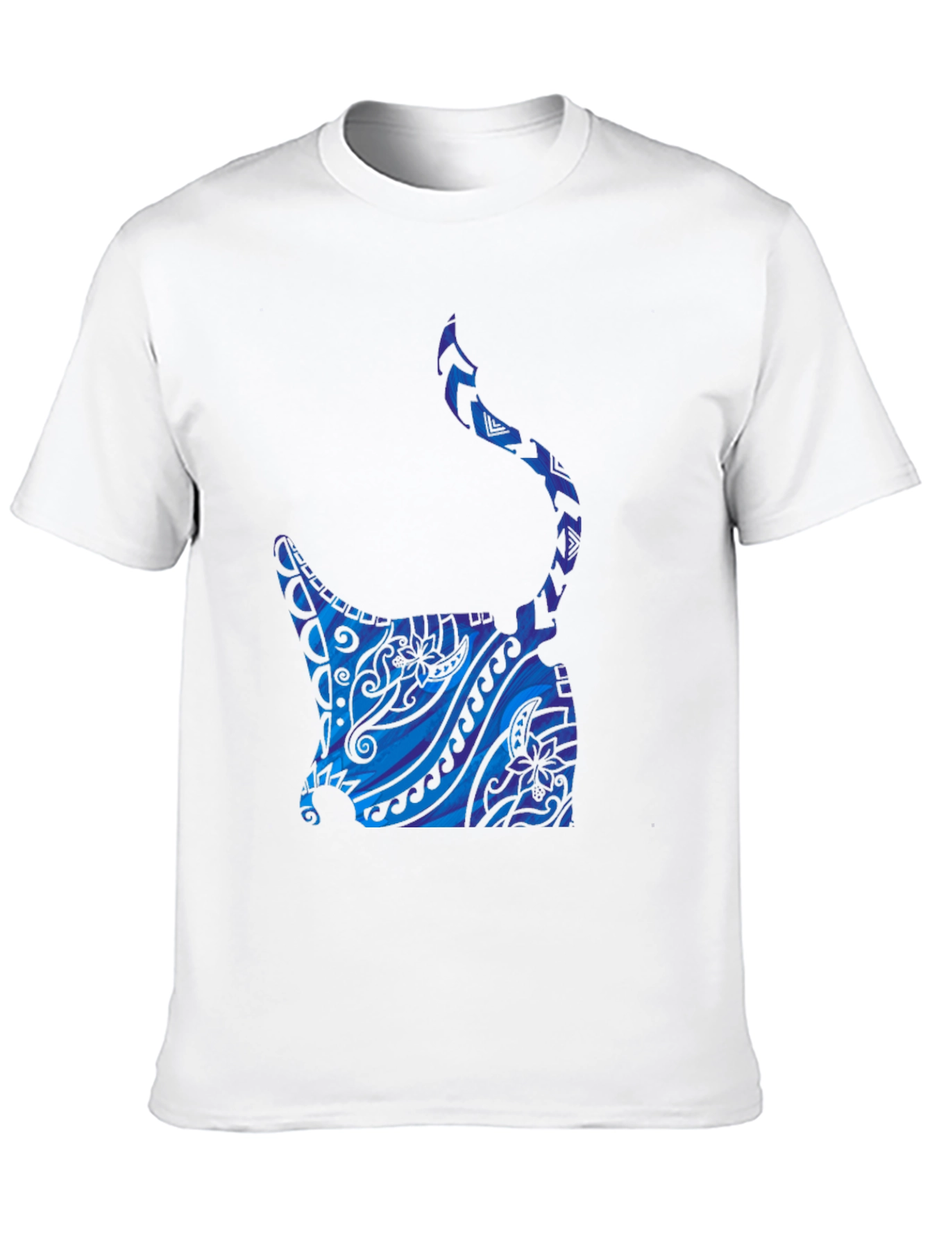 Tribal Manta Ray Graphic Tee - Black T-Shirt
