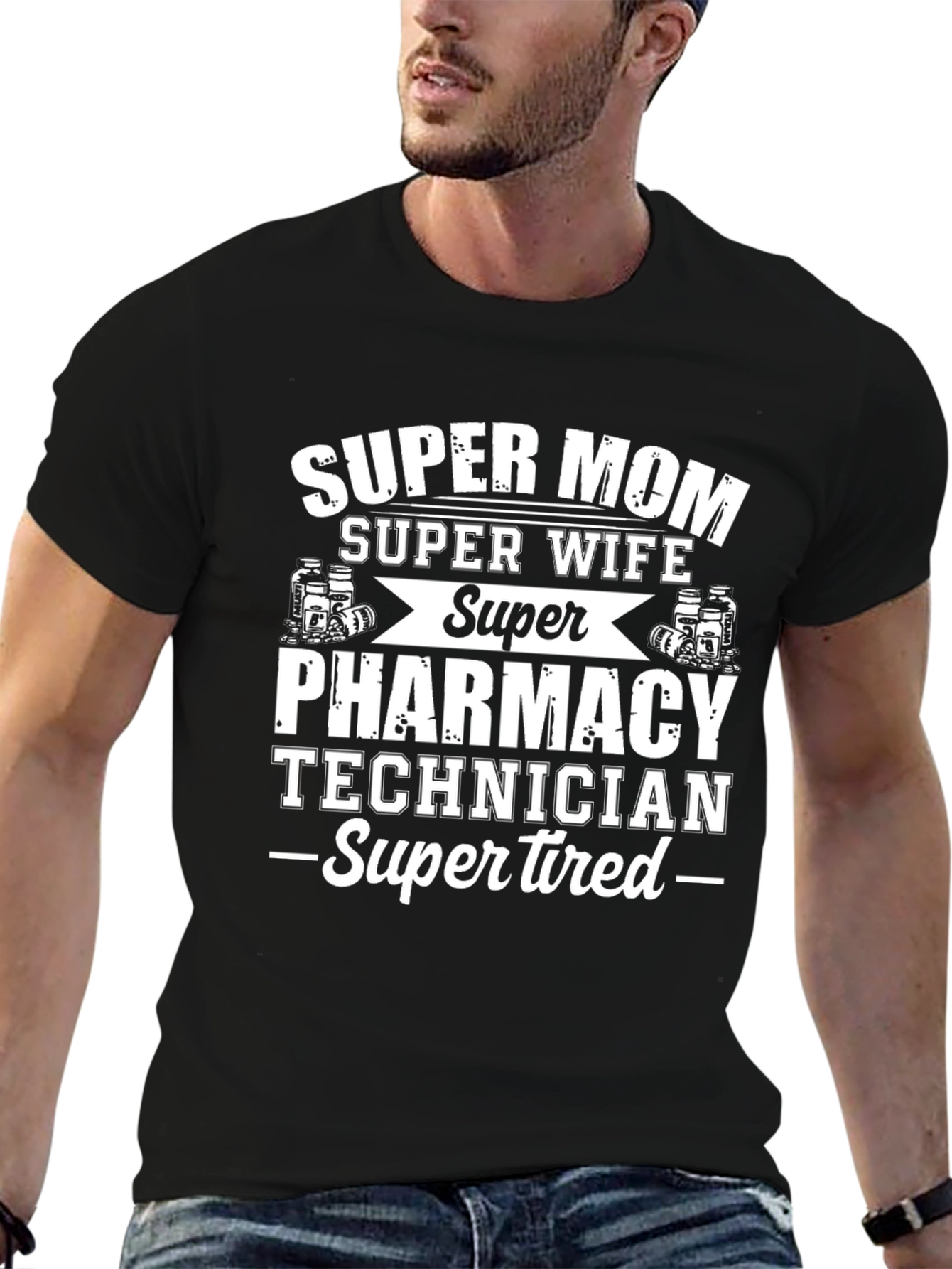 Super Mom Pharmacy Technician Graphic Tee