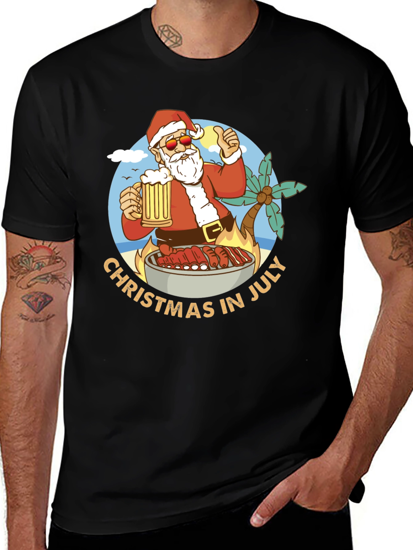 Christmas in July BBQ T-Shirt