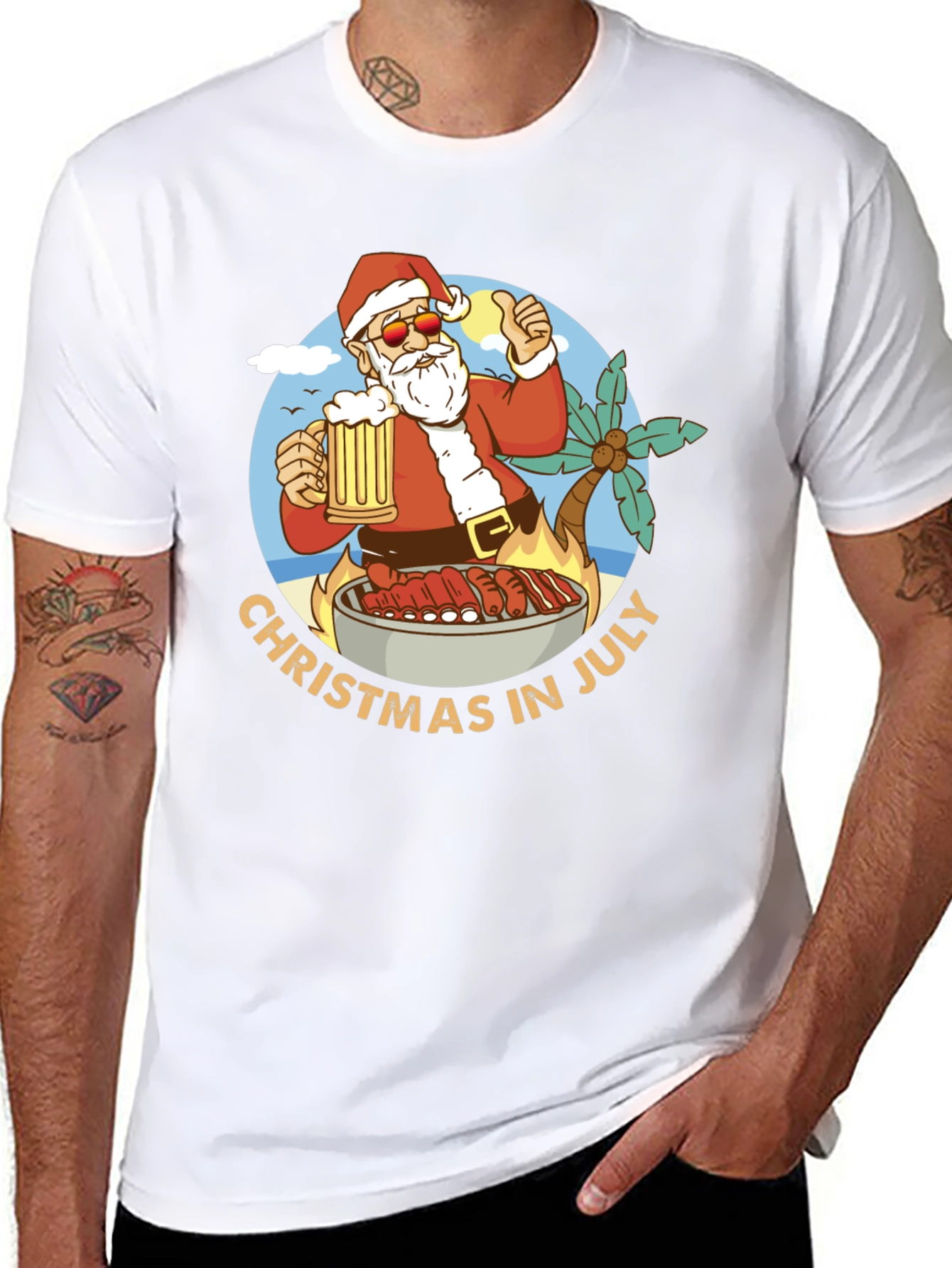 Christmas in July BBQ T-Shirt