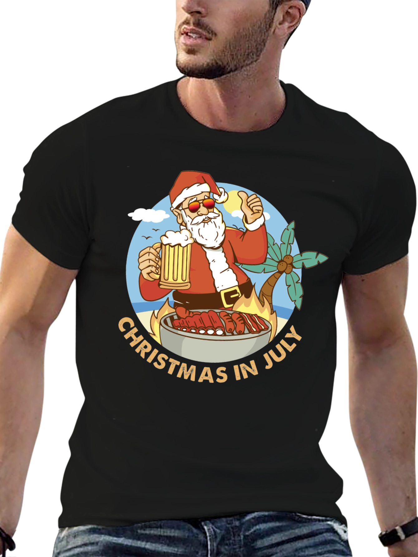 Christmas in July BBQ T-Shirt