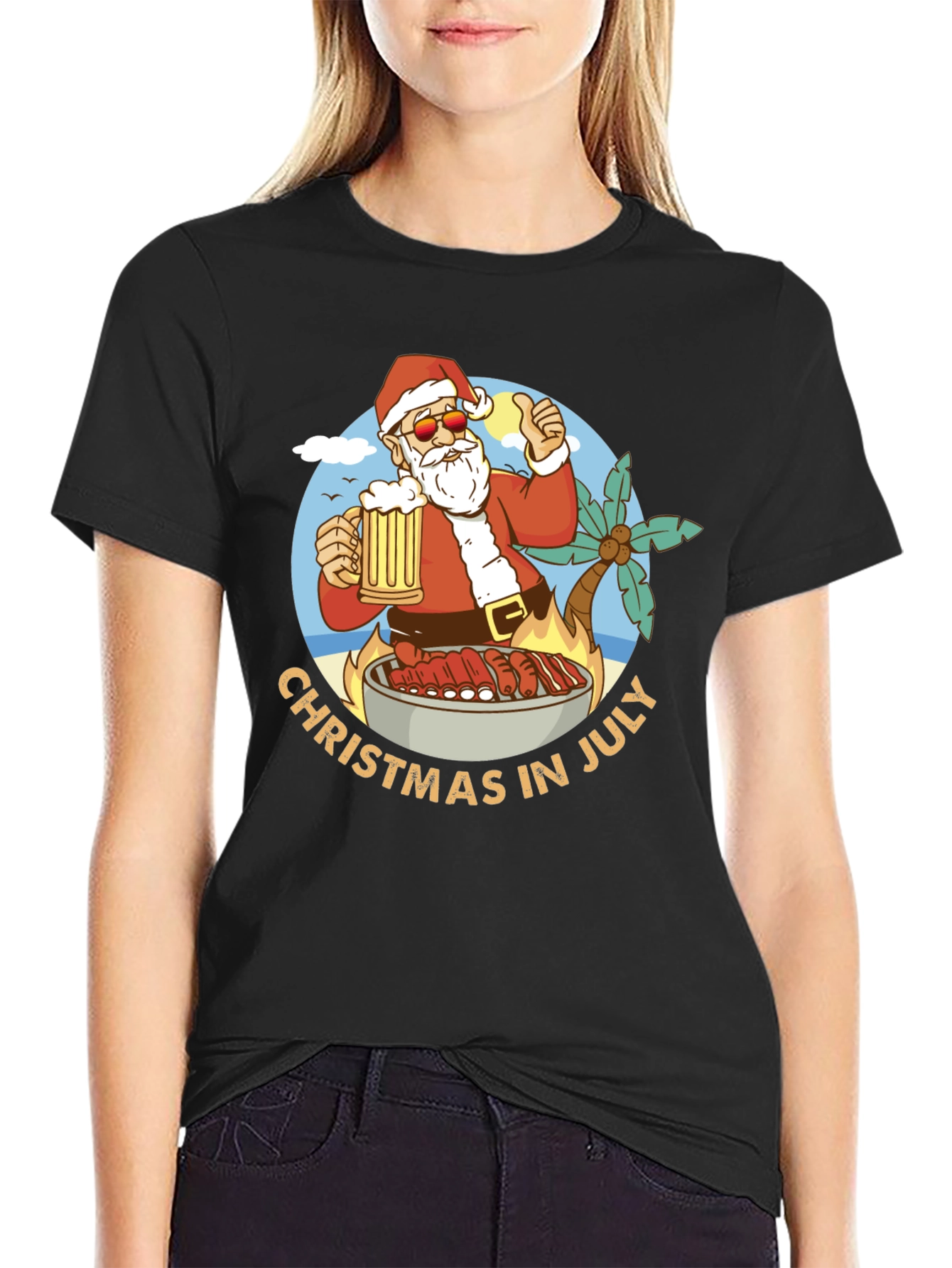Christmas in July BBQ T-Shirt