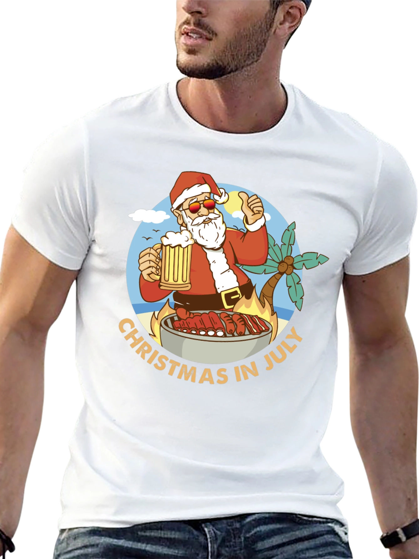Christmas in July BBQ T-Shirt